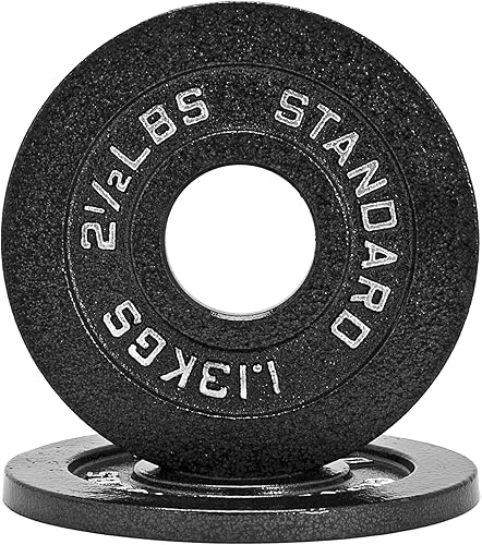 Pares de placas de pesas de hierro de 1.25 libras a 45 libras para levantamiento de pesas, levantamiento de potencia y otros equipos de