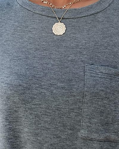 Miniatura 4 de WMZCYXY Camiseta de verano para mujer, sin mangas, cuello redondo, casual, holgada, con bolsillo