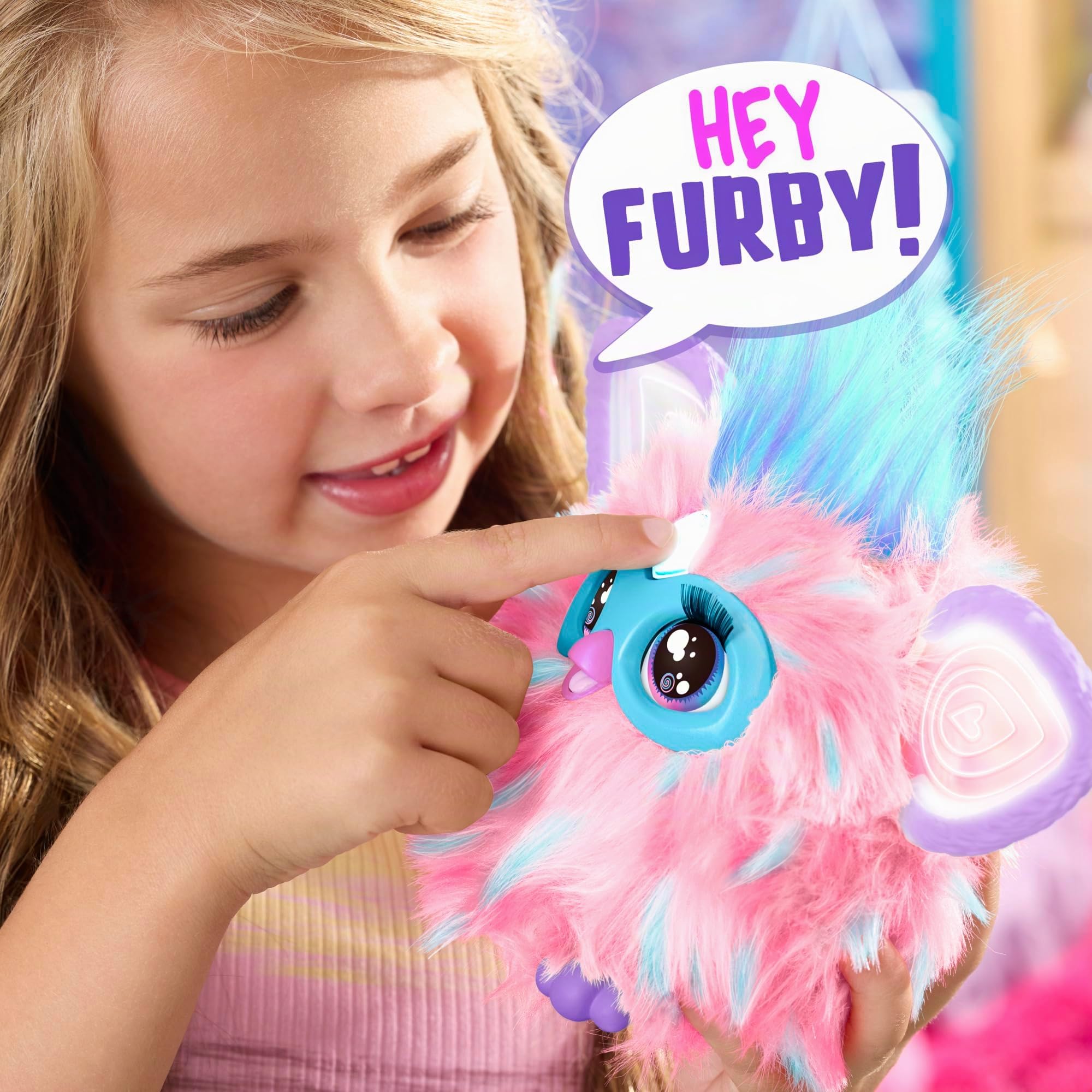Furby (Peluche Interactivo Rosa – Habla alemán y furbiano, responde a la Voz, Baila y Brilla, 5 Modos de Juego, 600 reacciones – Juguete electrónico a Partir de 6 años