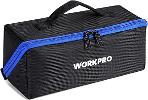 WORKPRO Tool & Bag 10" Wide Mouth Utility Storage Bag, Heavy Duty Multipurpose Tool Case