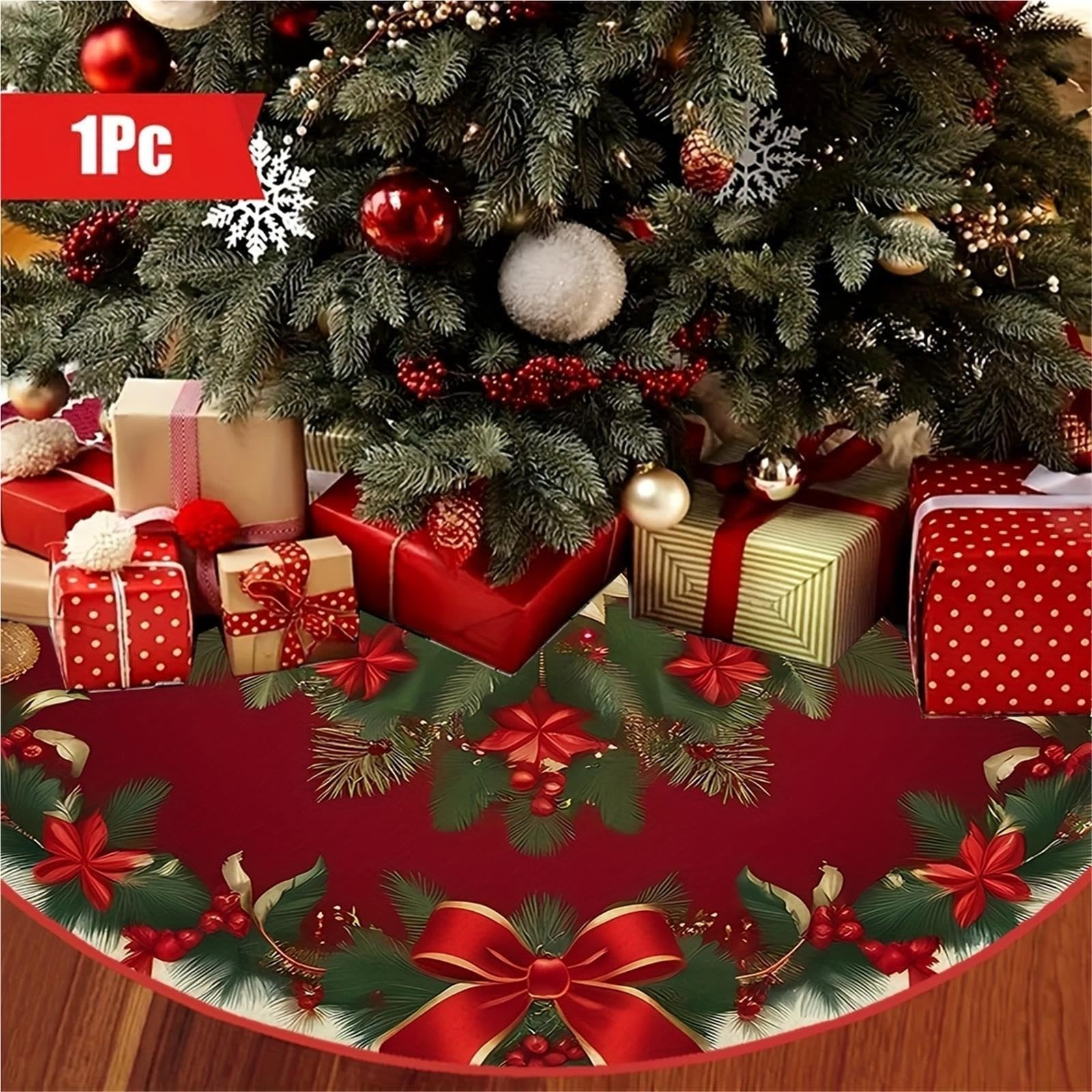 Copri Albero Gonna for albero di Natale in rosso e oro