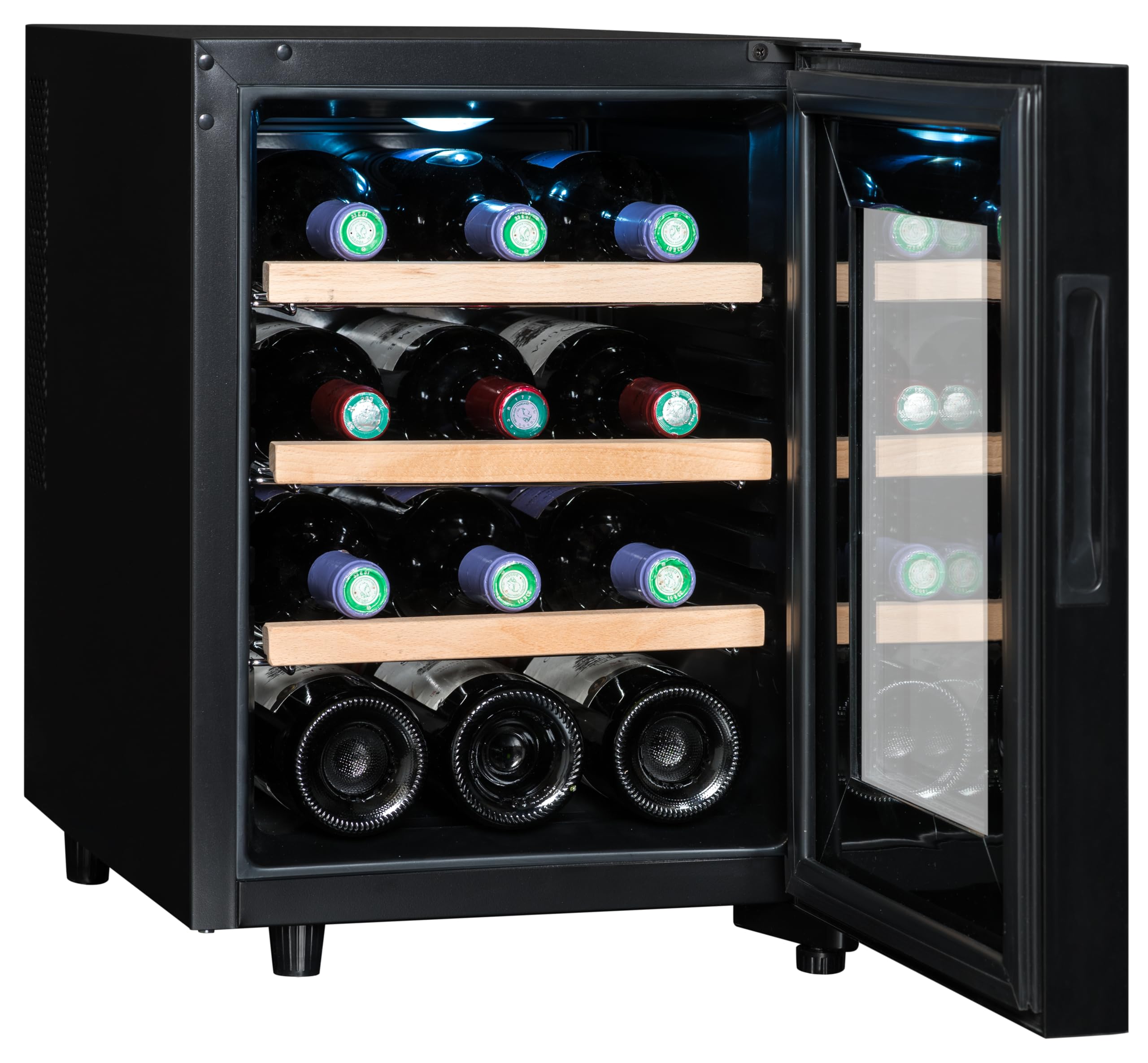 CLIMADIFF CC12F Hybrid-Weinkühlschrank 12 Flaschen Temperaturbereich 11°C-18°C freistehend