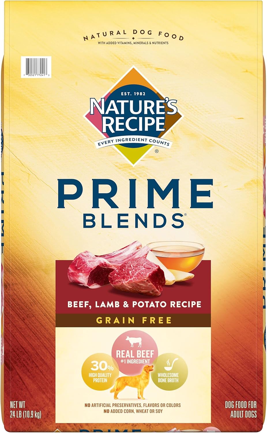 Nature's Recipe Prime Blends Dry Dog Food, Beef, Lamb