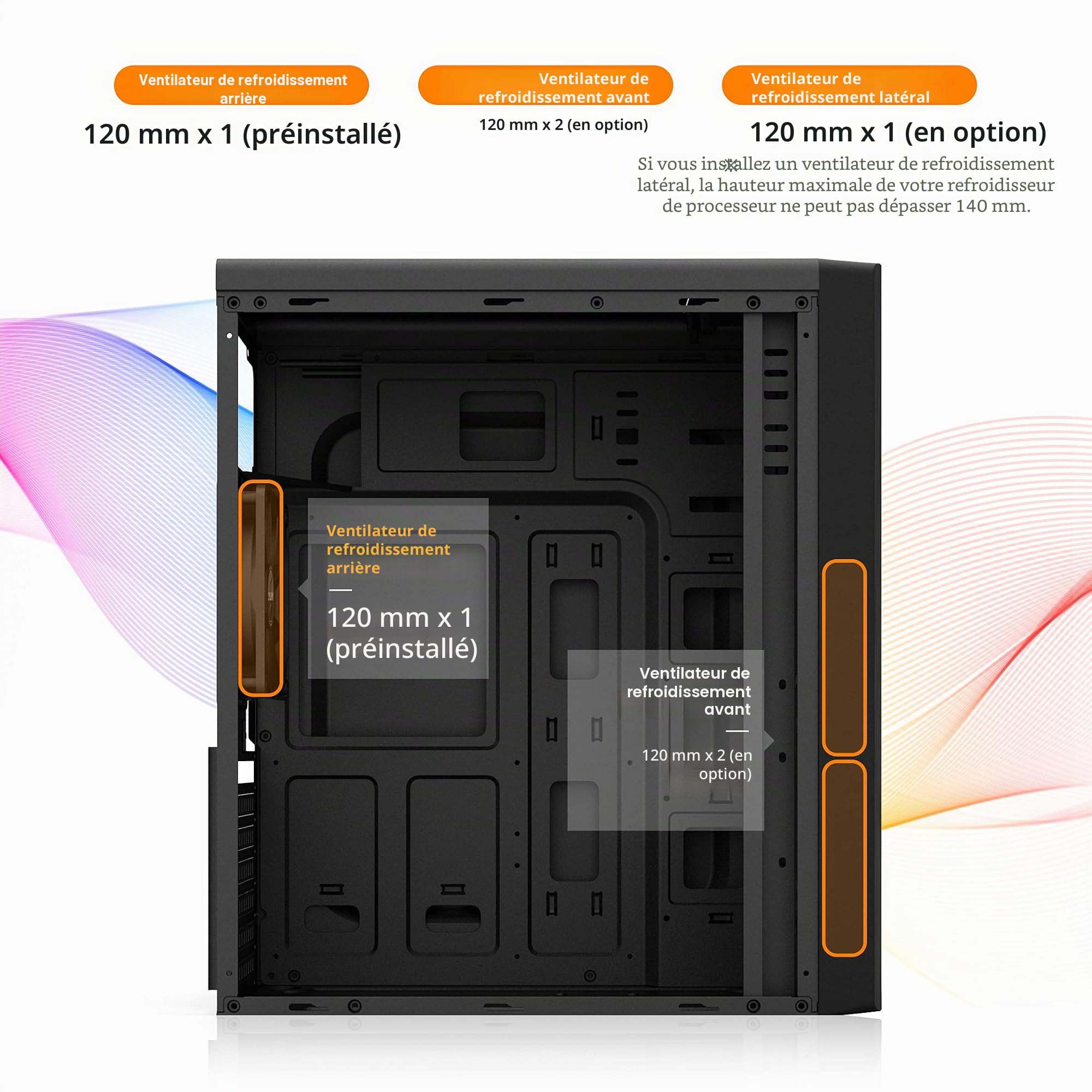 Zalman T6 unité Centrale Midi Tower Noir
