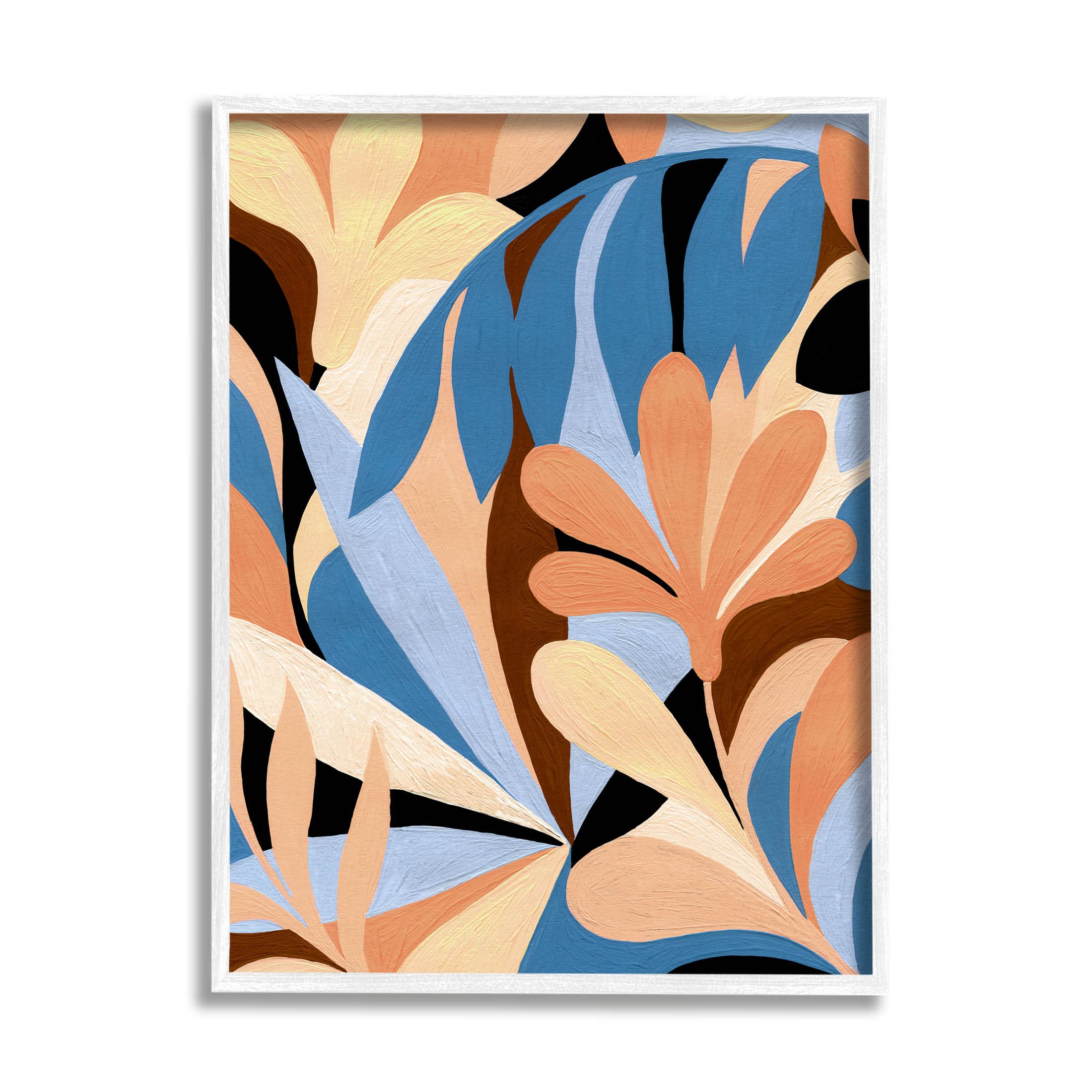 Stupell Industries Abstract Overlapping Botanical Forms Giclee Framed Wall Art, Design by Emily Kopcik