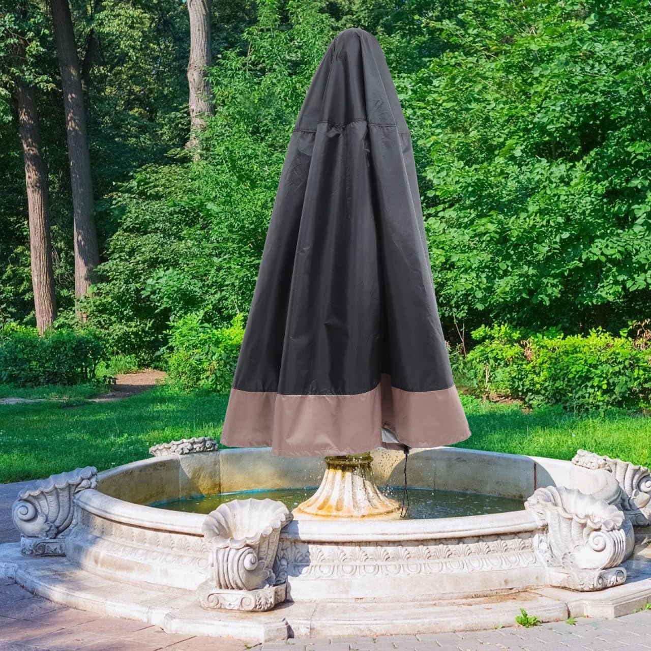 Yardwe Gartenbrunnen Abdeckung, 420D Polyester, Wasserdicht, Schutz Vor Regen, Schnee, Uv-Strahlen