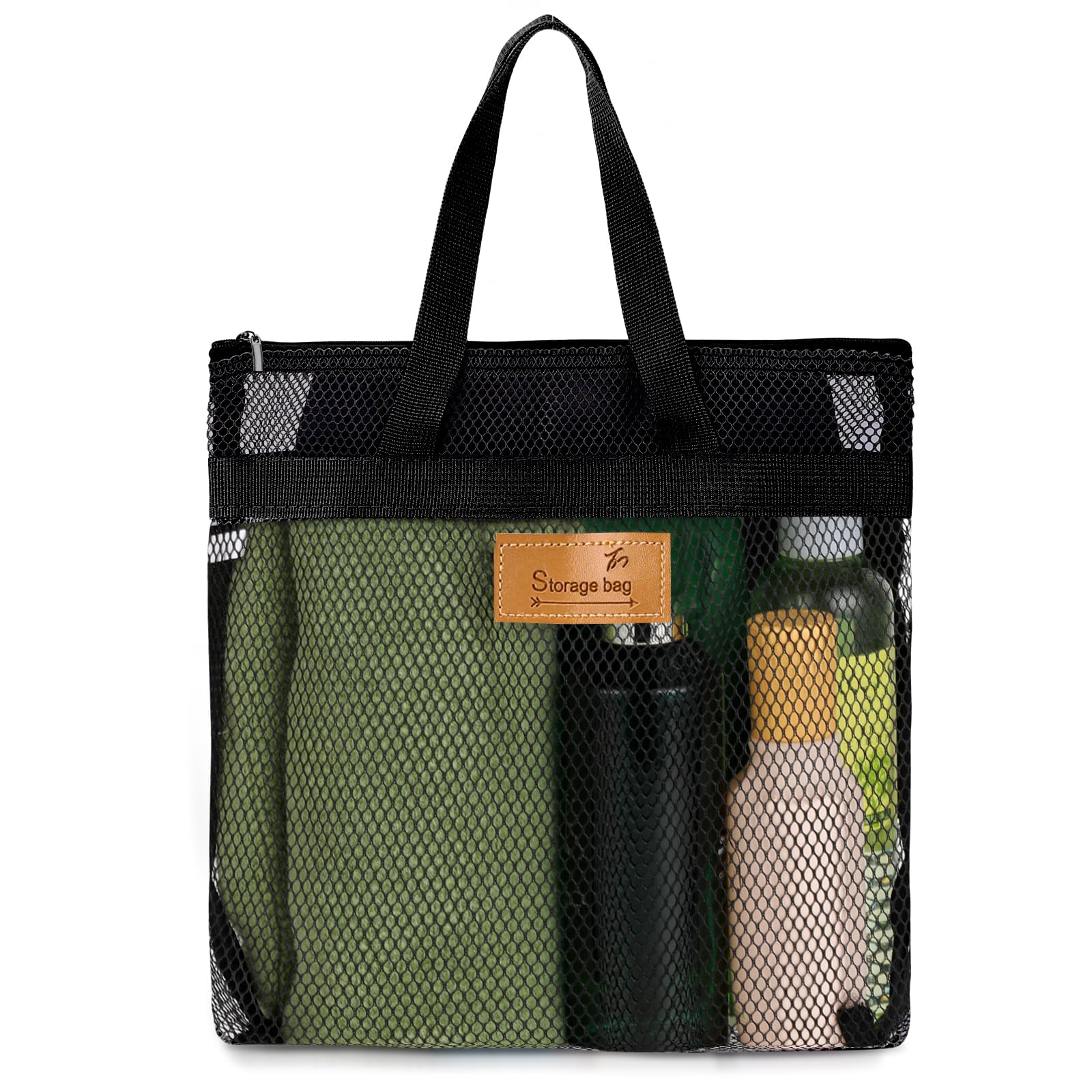 KALIONE Mesh Shower Caddy Bag Portable Gym Shower Bag Quick Dry Hanging Toiletry and Bath Organizer with Zipper
