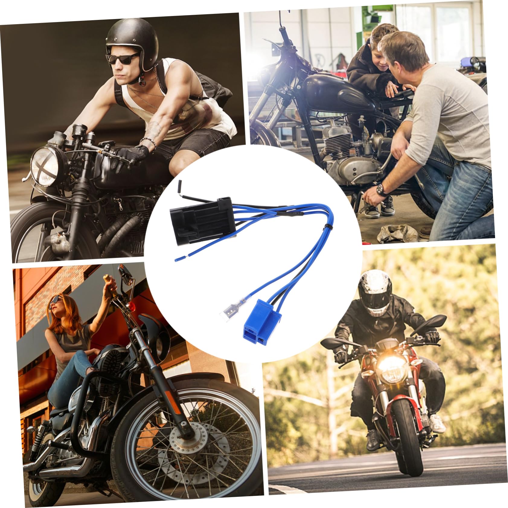 Adaptador De Arnés Para Faro De Moto - Conector Ligero Y Resistente, Fácil Instalación