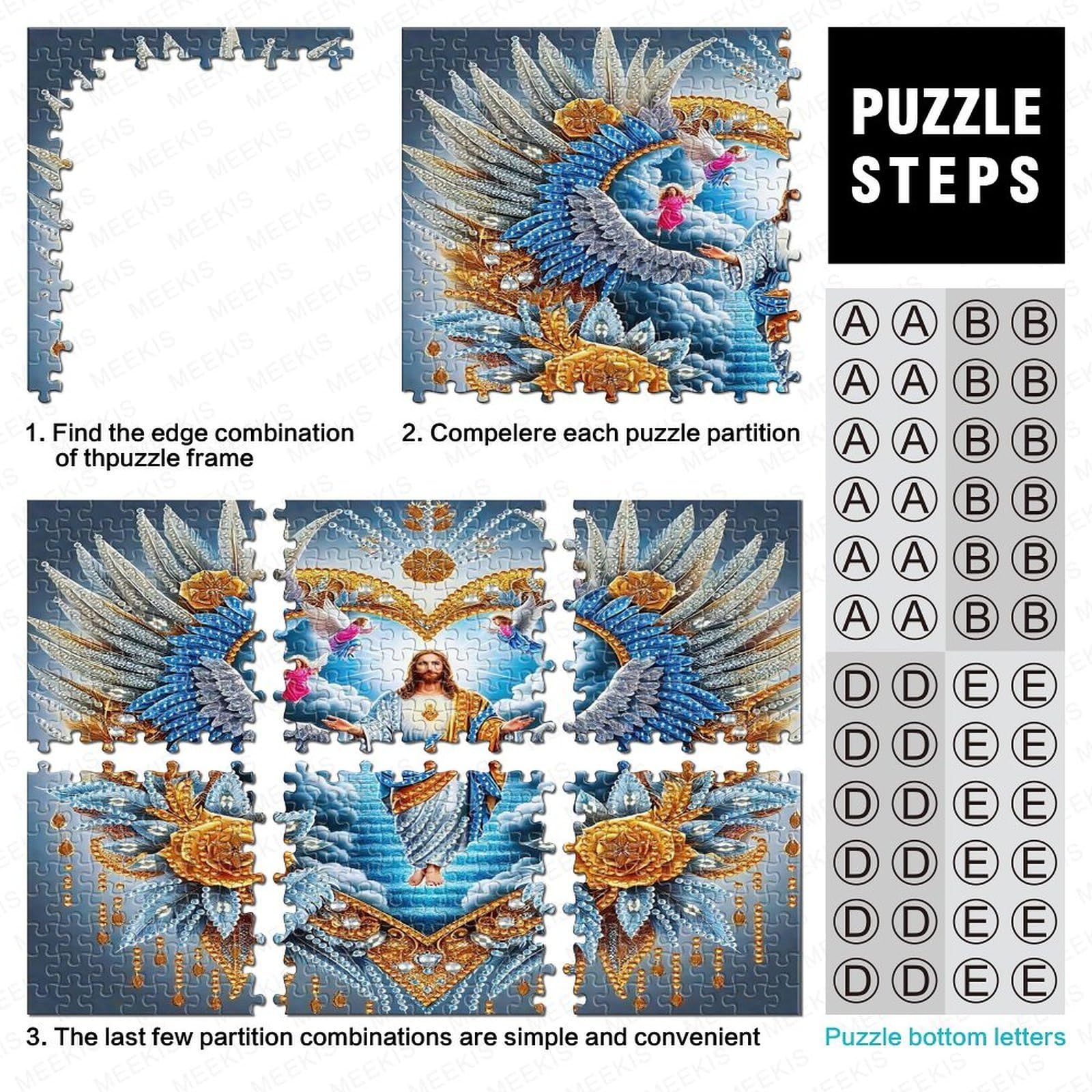 Jezus Religion Puzzle Impossible 1000 sztuk dekoracja do domu. Relaks i inteligencja dla dorosłych i nastolatków od 14 lat 70 x 50 cm / 1000 sztuk