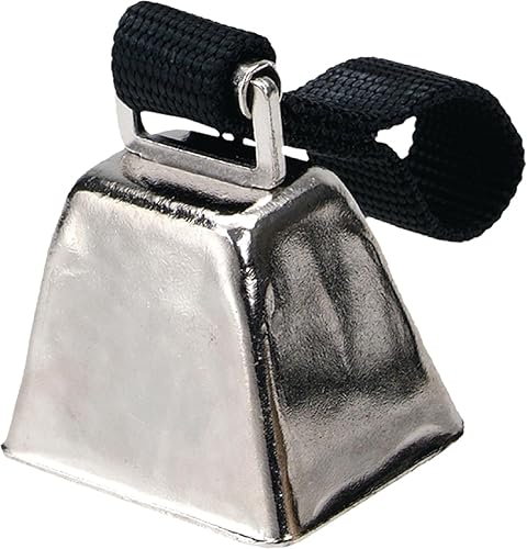 Water & Woods - Campana de vaca de níquel para perros por Coastal Pet – Fabricante de ruido duradero – Fácil fijación – Material niquelado con mango