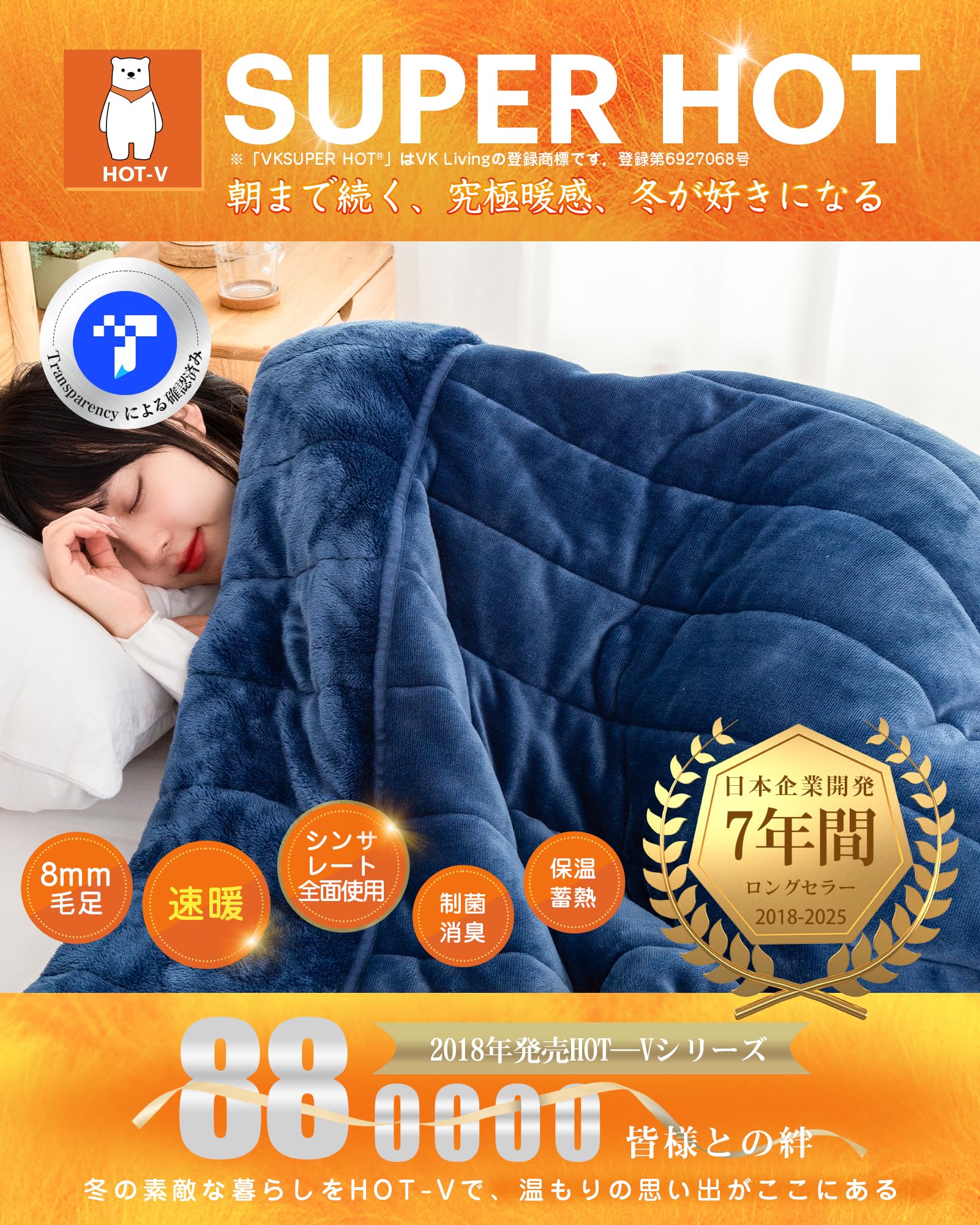 Amazon｜VK Living シンサレート毛布 厚手 ダブル 冬用 【SUPER HOT