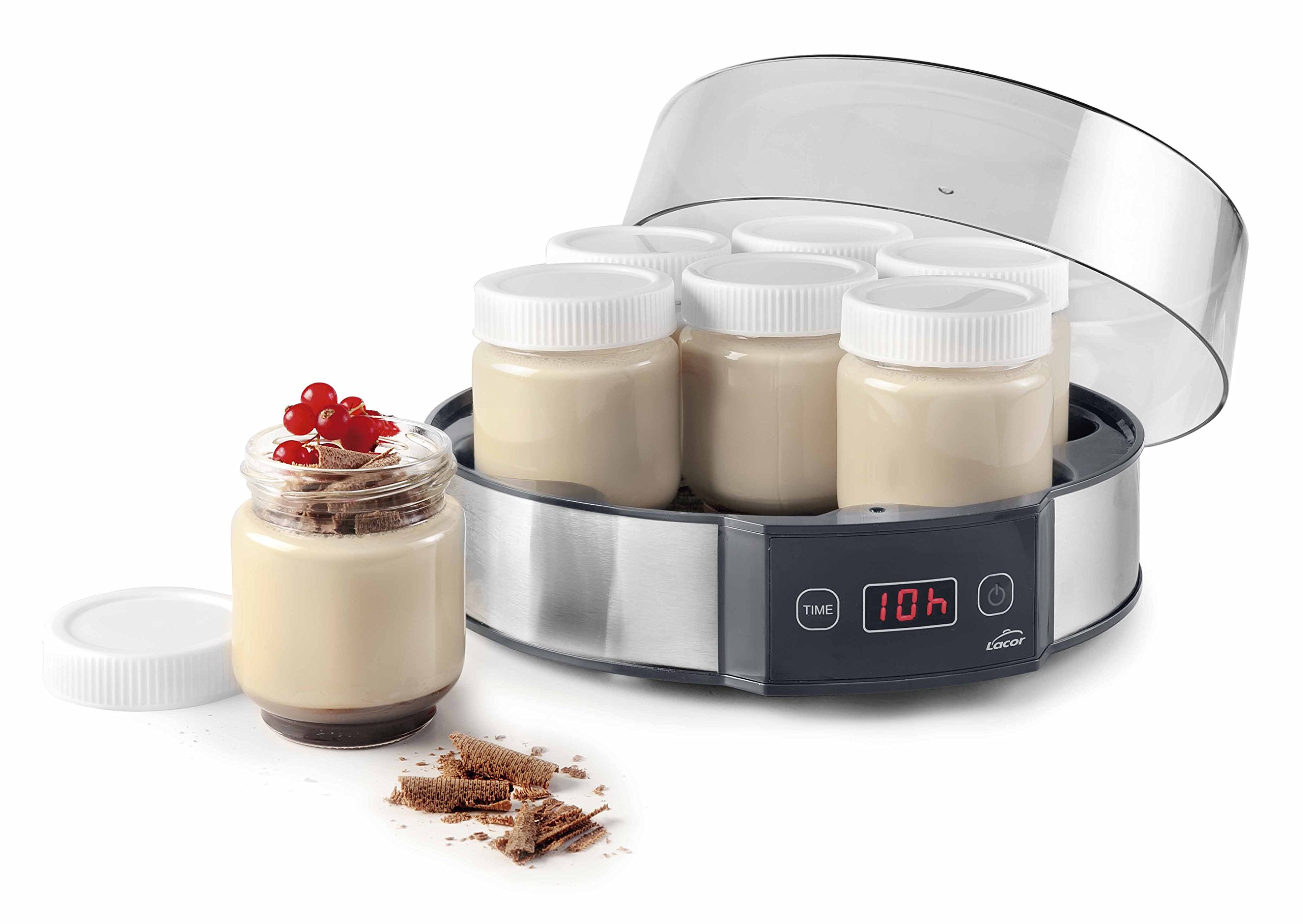 Lacor 69245 Multi Jogurt Maker z szklankami, wielokolorowy