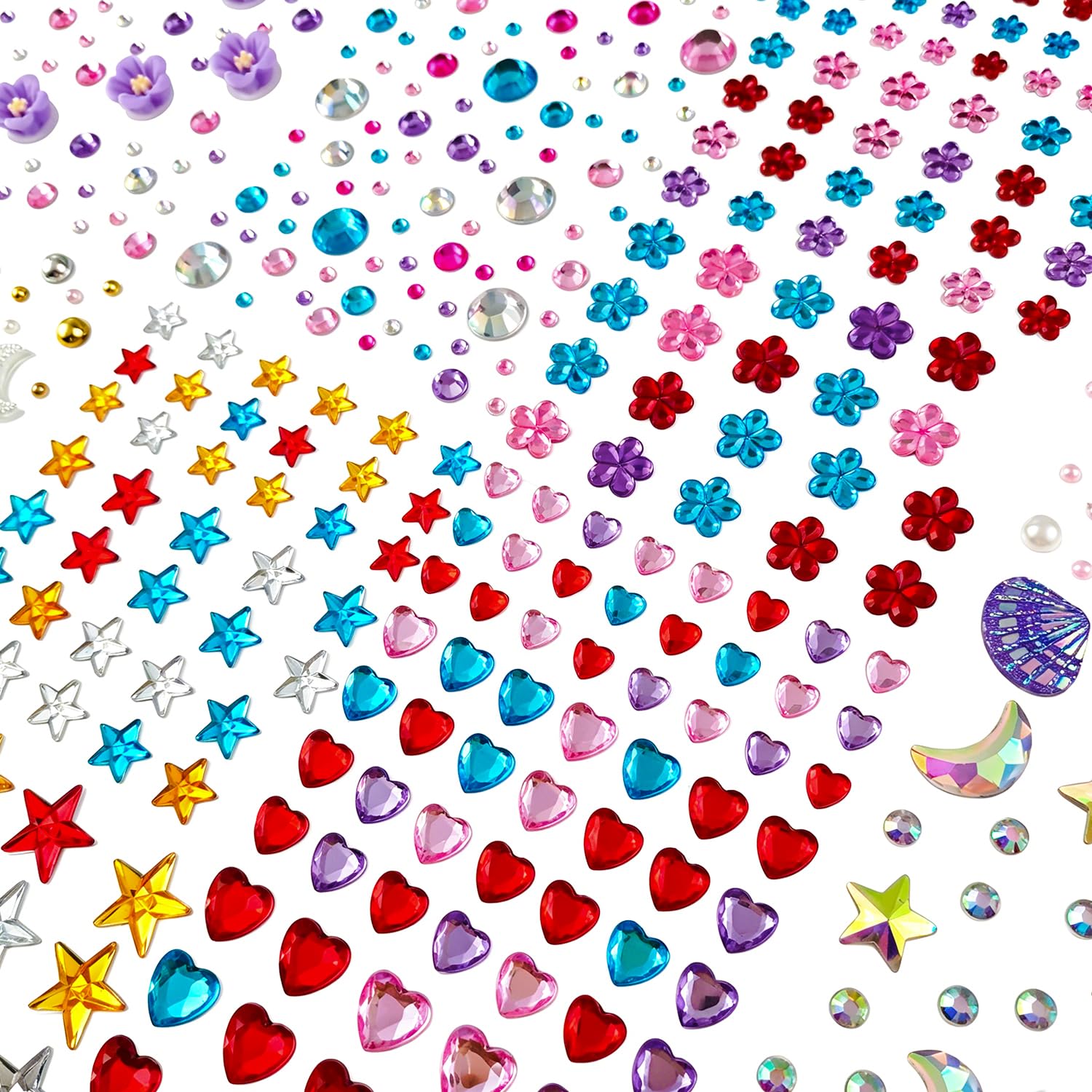Photo 1 of Tiebblove Acrylic Gem Stickers, Multicolor