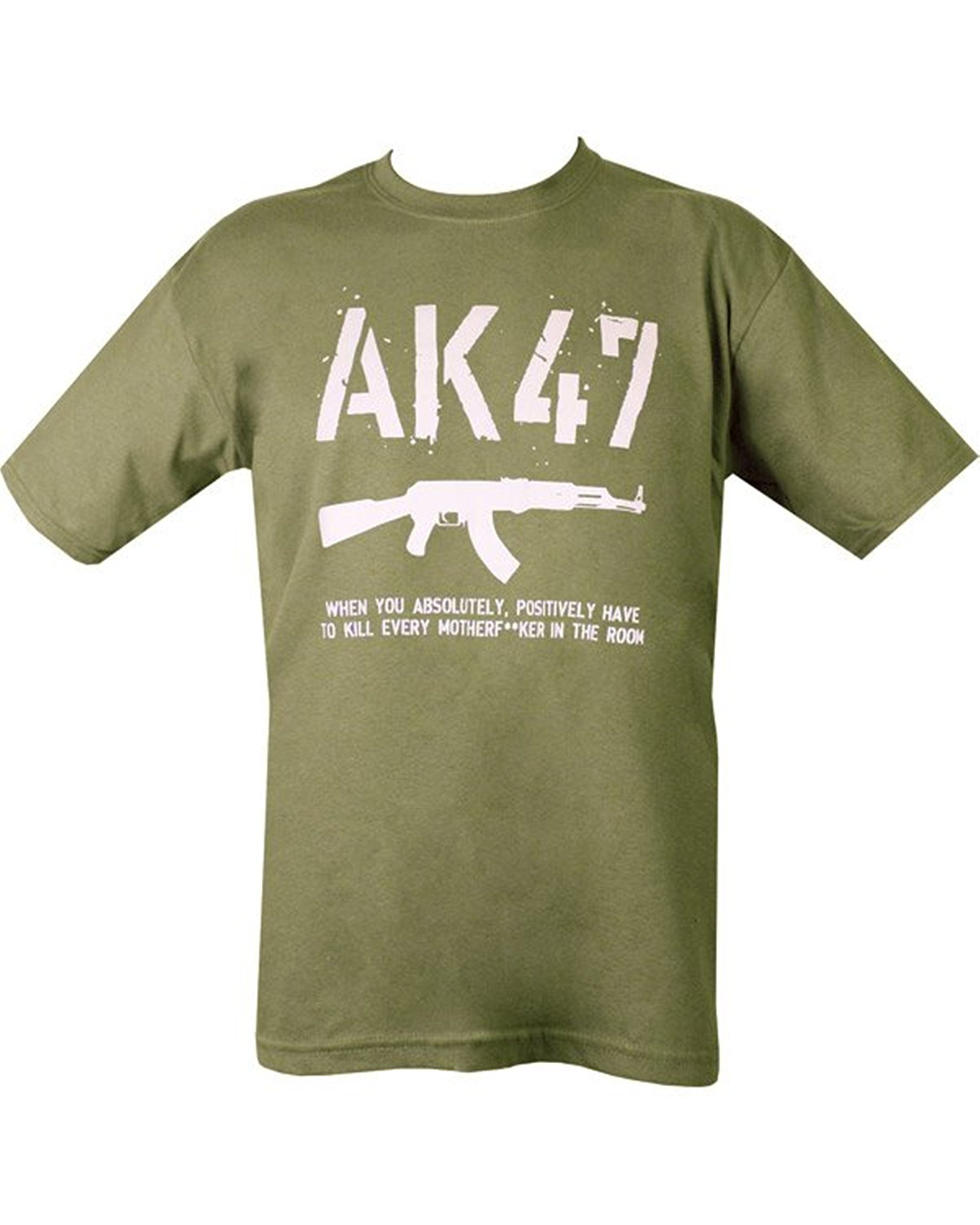 Kombat Uk Men's Black Kombat Military Printed Army Combat Ak-47 T-Shirt Ak47 - Large
