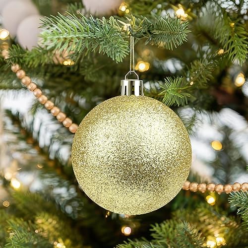 Miniatura 4 de Adornos de bolas de Navidad color azul marino y dorado, 2.36 pulgadas, pintura delicada y brillante, adornos de bolas de Navidad inastillables,