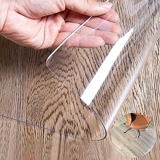 Office Desk Chair Mat For Hardwood Floor Chair Protector Mat 1.5mm Thick Floor Protector For Rolling Chair PVC Various Sizes Desk Chair Floor Mat Clear Mat For Office Chair Easy Clean (Color : Clear