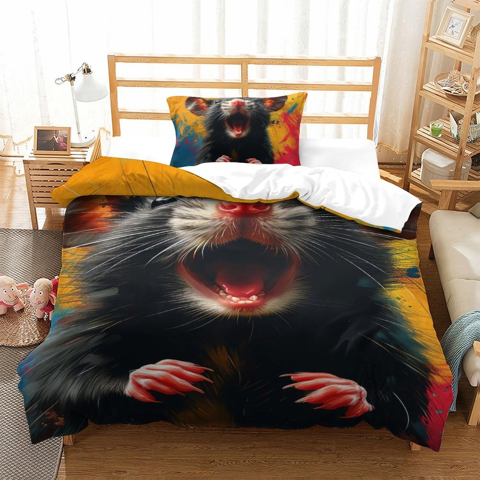 Housse de couette microfibre 135x200 3D avec sa taie d'oreiller