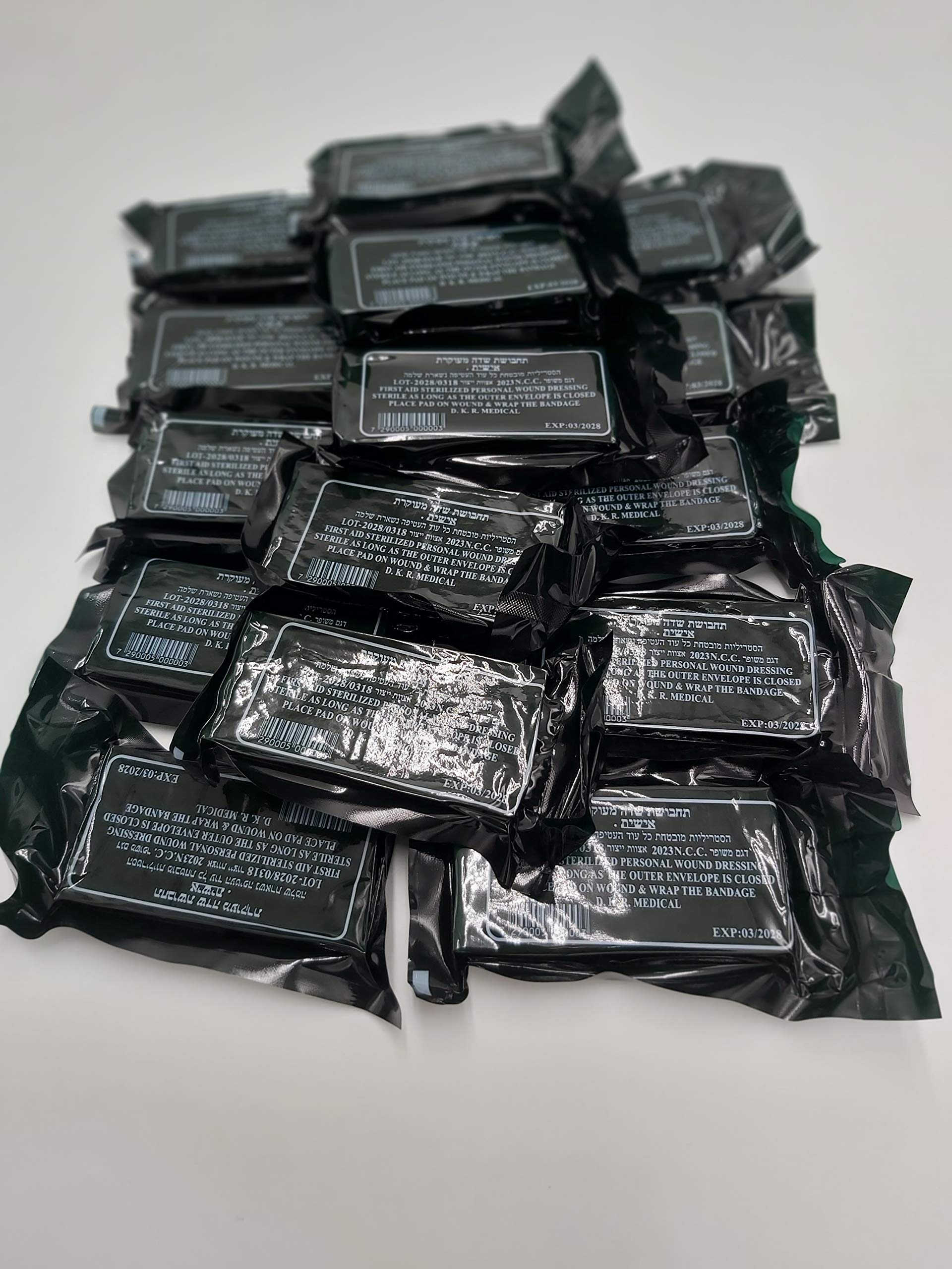 LOT 15 IDF Israeli Army Field Trauma Bandage Dressing Emergency IFAK Vacuum Seal