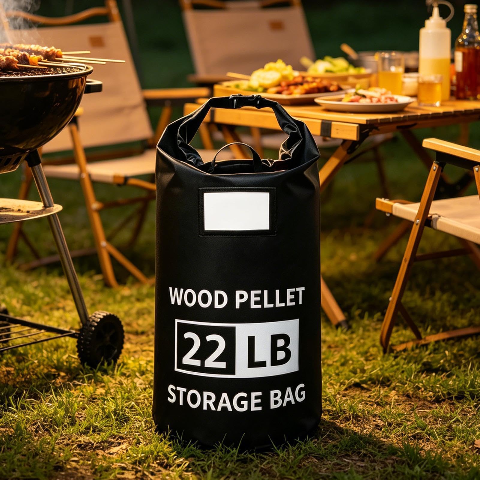 Contenitore Per Pellet Di Legno Porta Trucioli 10 Kg | Contenitore Impermeabile Portapellet Di Legno Per Campeggio Grigliate Garage Barbecue Esterno Giardino Picnic Patio Camper