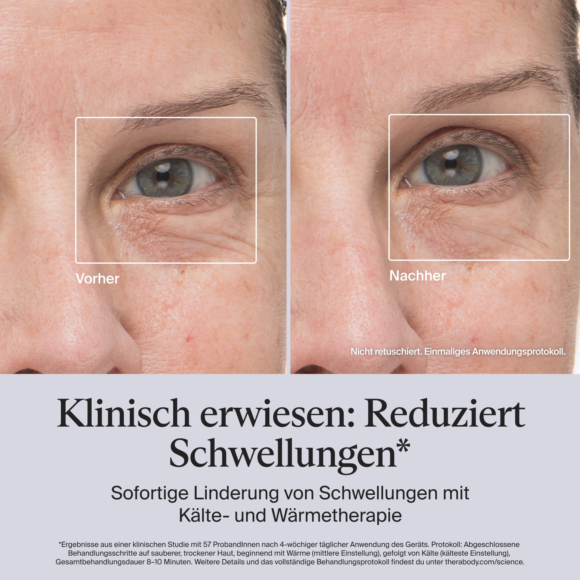 TheraFace Depuffing Wand von Therabody – Kälte- und Wärmebehandlungen für das Gesicht zum Abschwellen und Strahlen - Violett