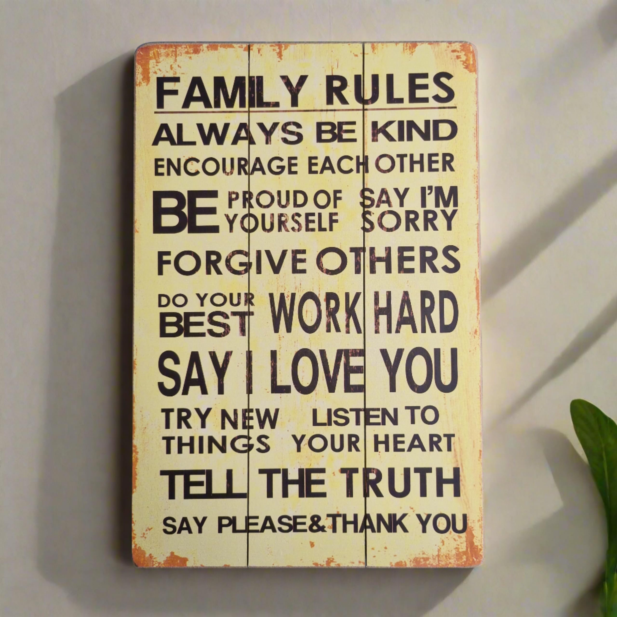 Cartello in legno con scritta in lingua inglese Family Where Life Begins and Love Never Ends, decorazione da parete vintage per porta d'ingresso, portico, bar, pub, feste, 10,2 x 25,4 cm