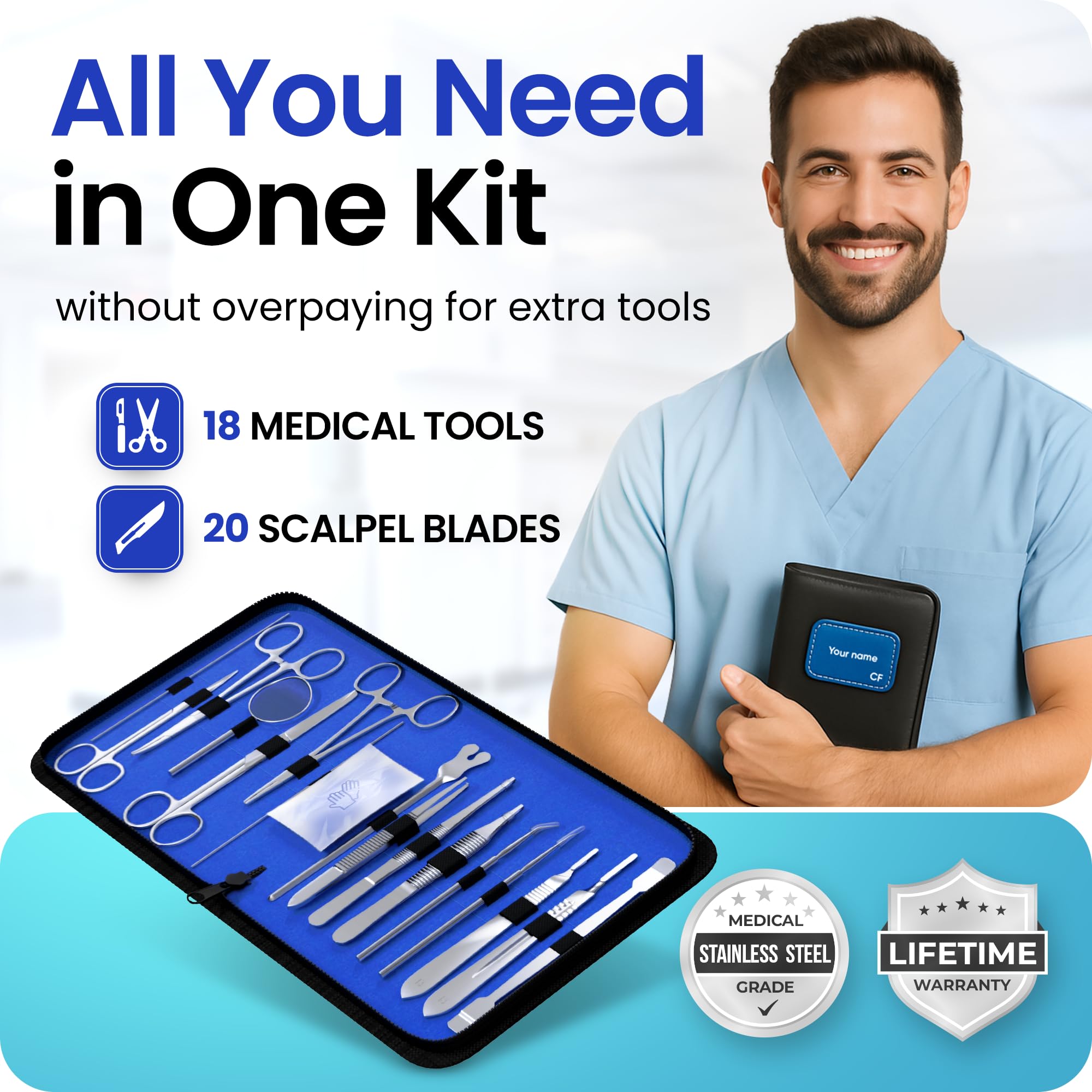 Core Flex Dissection Kit Durable 38-Piece for Medical & Veterinary Students — Amazon image 2