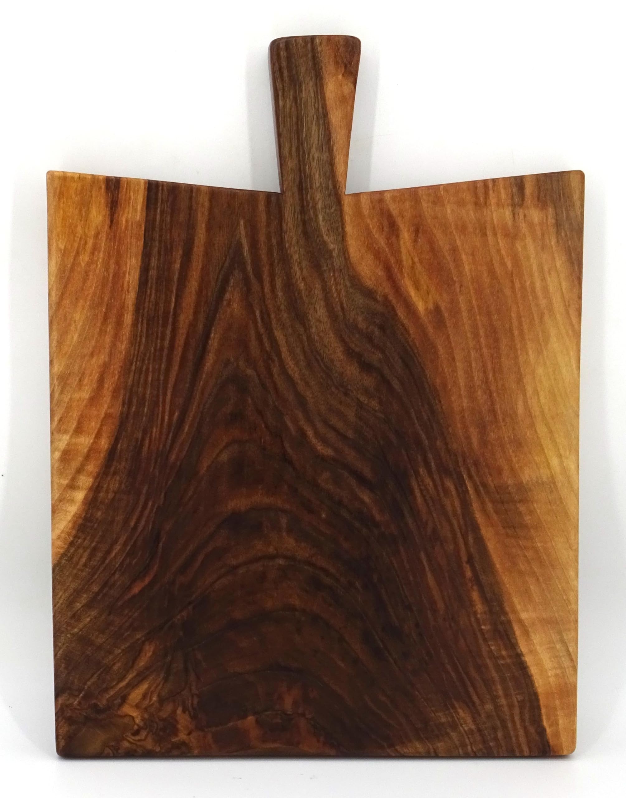 Premium XXL Schneidebrett aus massivem unverleimtem Walnuss-Holz - Küchenbrett mit Griff - Tranchierbrett und Servierbrett für Küche - Made in Germany – Handarbeit – extra groß – Walnuß