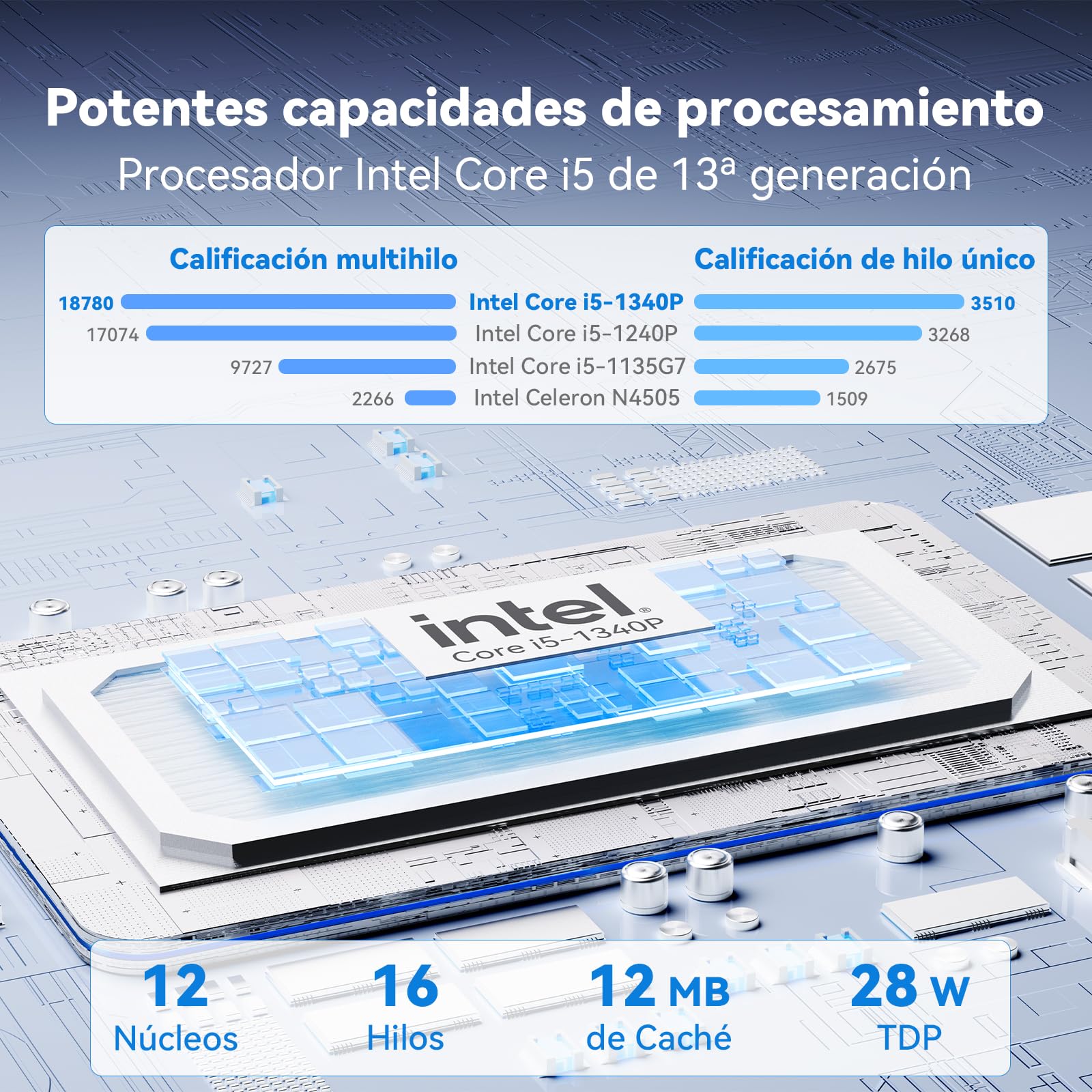 Intel NUC 13 Pro Arena Canyon Slim Mini-PC, i5-1340P, sin RAM, sin SSD, sin Sistema operativo, Ideal para Negocios y teletrabajo, con Soporte para 8K/Quad-Display, WiFi 6E y Thunderbolt 4