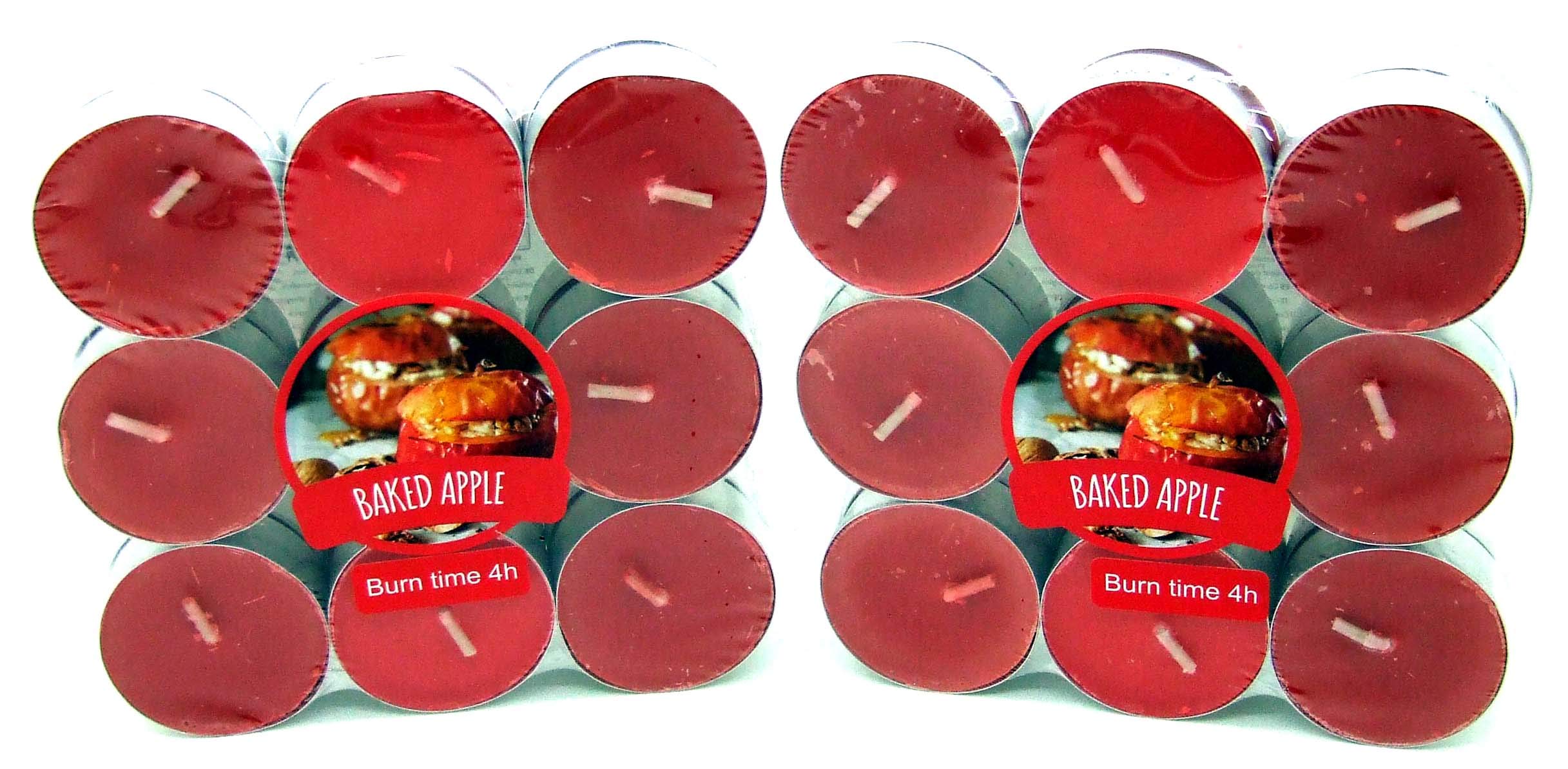 Everydayitems Baked Apple Fragranced Tea Light Candles x 36