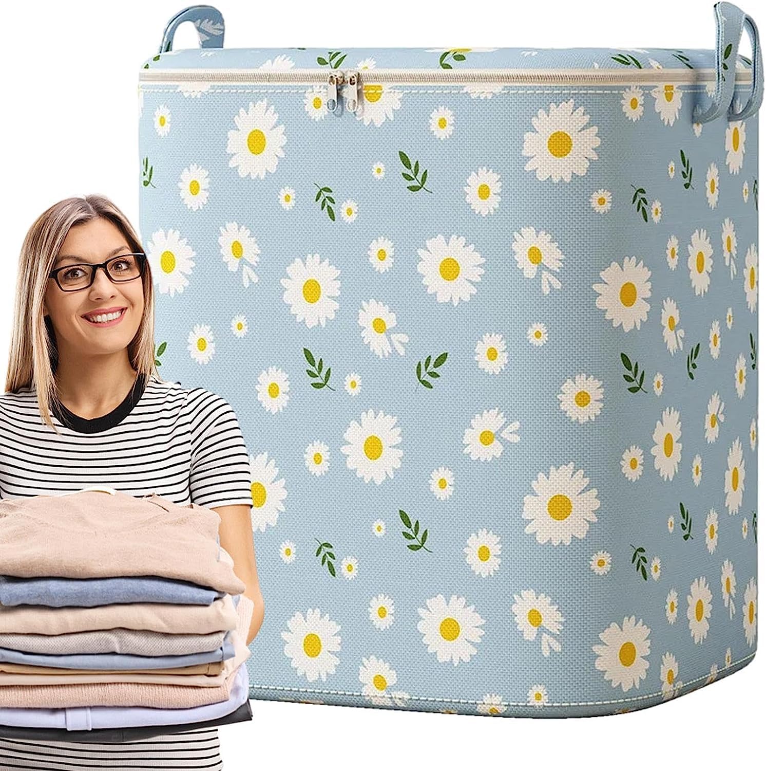 Amazon｜ブランケット収納袋 - キャリーハンドル付き折りたたみ