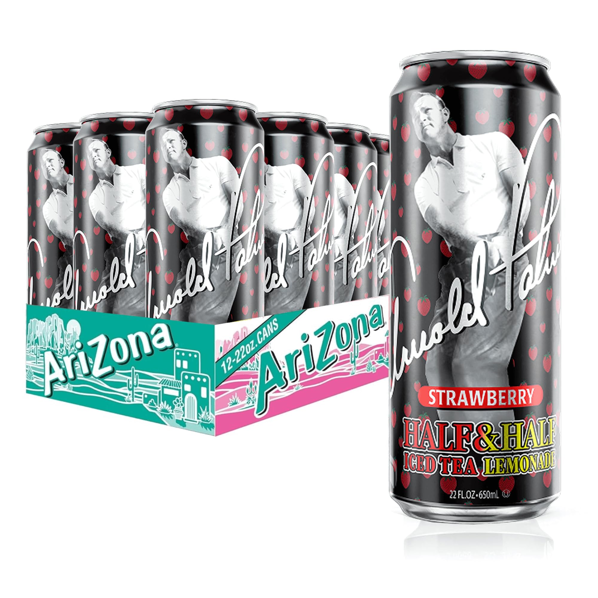 AriZona Arnold Palmer Strawberry - Half & Half, Big Can, 22 Fl Oz (12 Pack) Arnold Palmer Strawberry 22 Fl Oz (12 Pack)