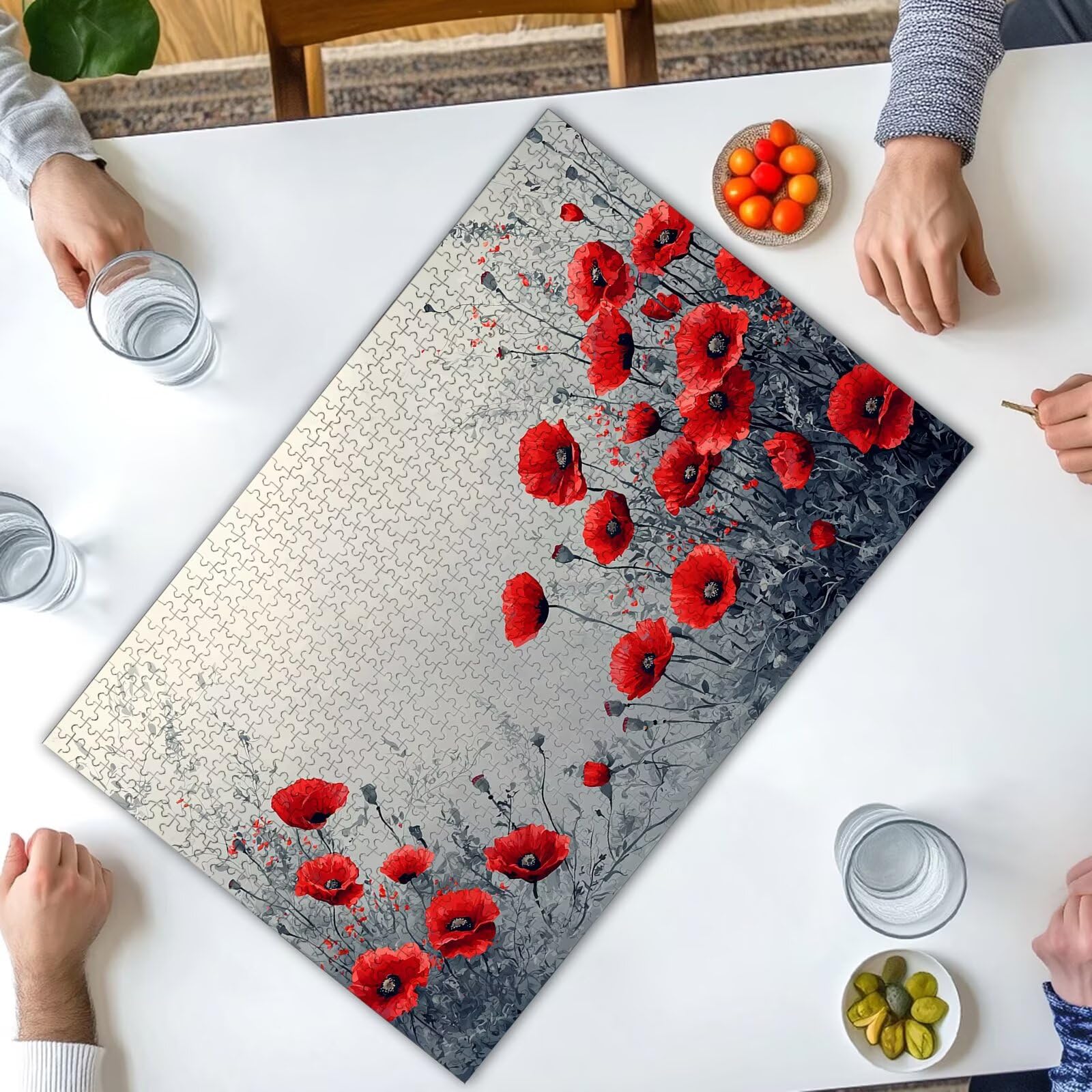 Puzzle Pavot 4000 Pièces Adultes, Puzzle 4000 Pièces pour Adultes et Enfants à Partir de 14 Ans, Fleur Puzzles Bois de Qualité Supérieure avec Une Boîte d'emballage Exquise, Cadeau Femme/Homme, -2957