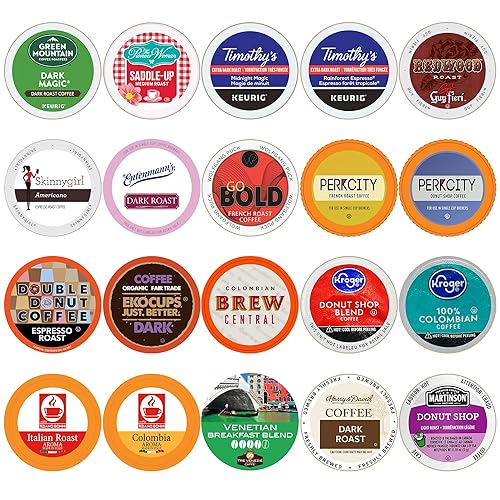 Paquete variado de café personalizado, tazas individuales para cafeteras Keurig K Cup, variedad, 20 unidades