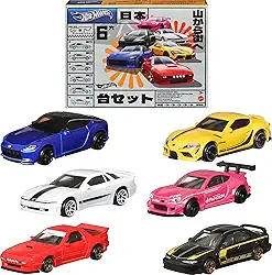 Hot Wheels Car Culture Premium Toy Car 6-Pack, Conjunto De 6 Die-Cast 1:64 Escala Veículos Japoneses Com Decoração Elevada (Estilos Podem Variar)