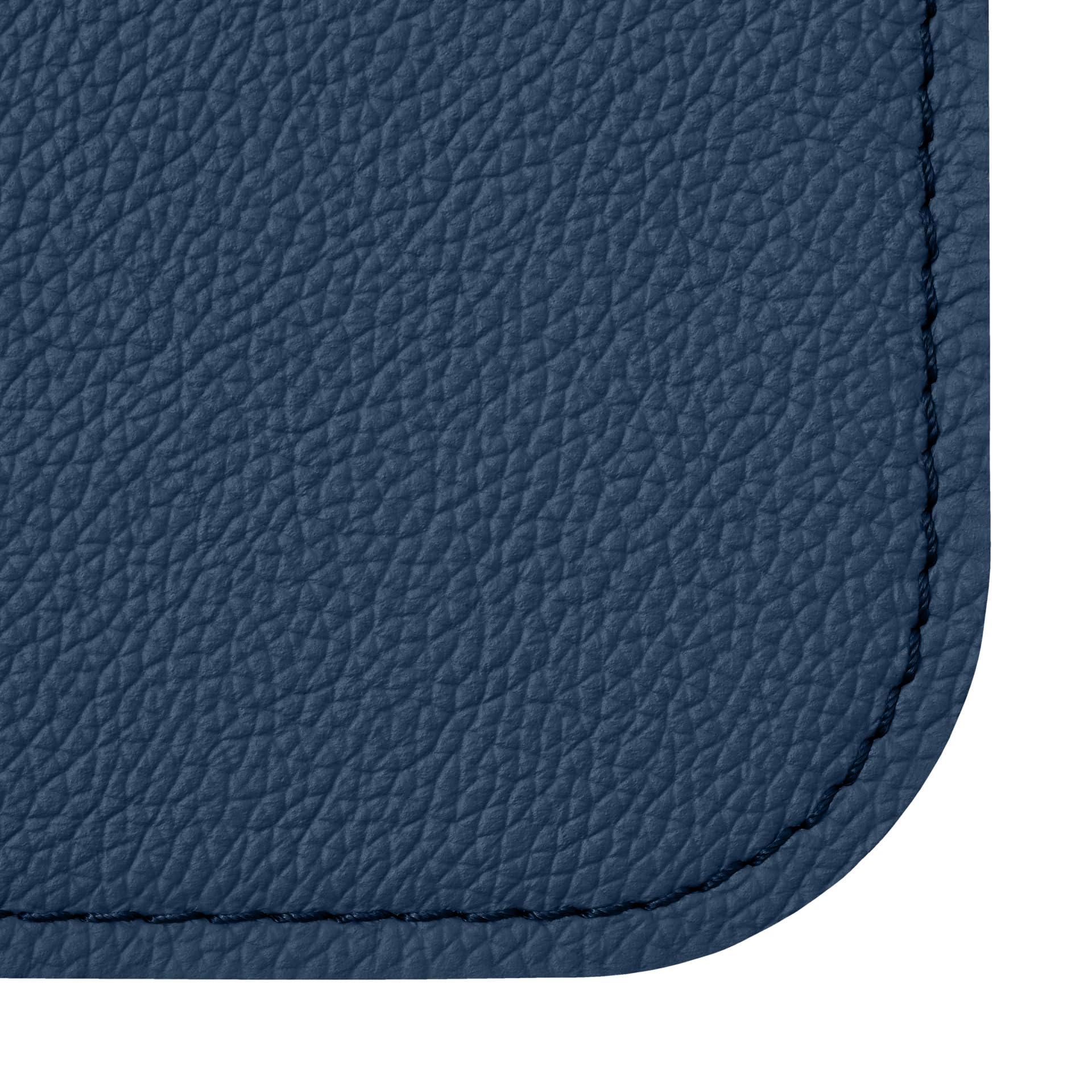 Eglooh - Oceano - Sottomano Scrivania in Vera Pelle Blu - cm 70x50 - Cuciture Artigianali e Angoli Arrotondati - Made in Italy