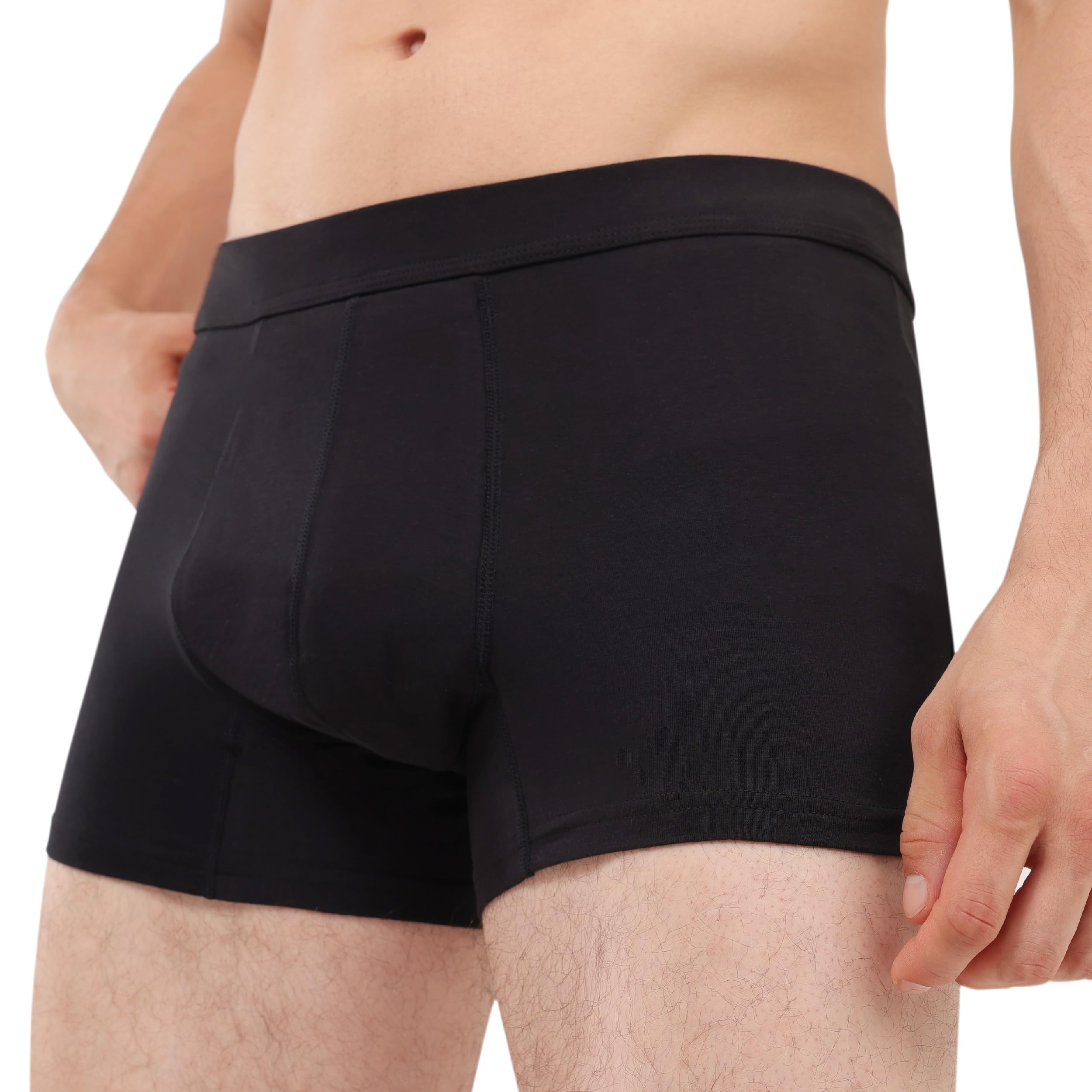 IRISMORII Incontinence Underwear for Men Washable Leak Proof Bladder Control Briefs with 60 ml Absorbency 1 Pack (Black, XL)