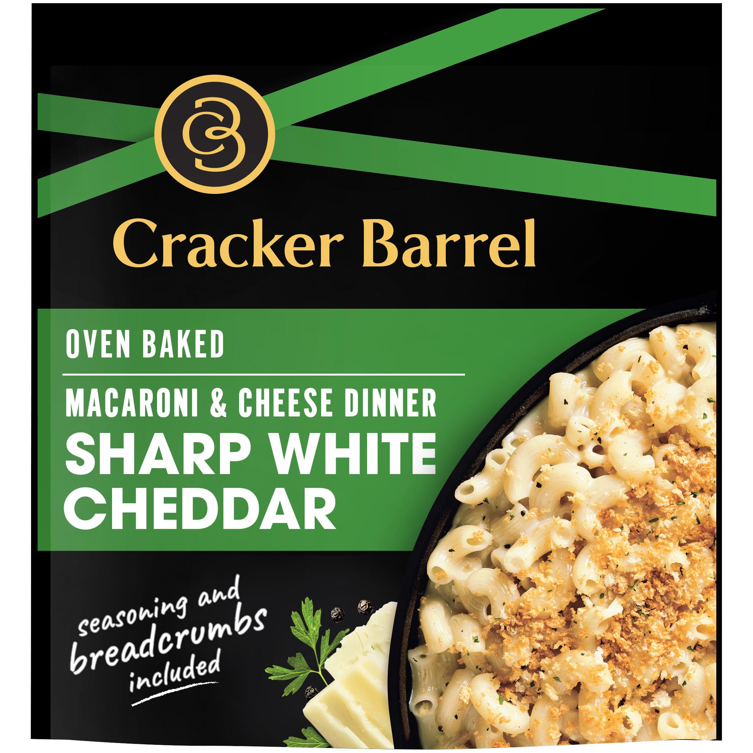 Cracker Barrel Oven Baked Sharp White Cheddar Macaroni and Cheese Dinner (12.3 oz Pouch)
