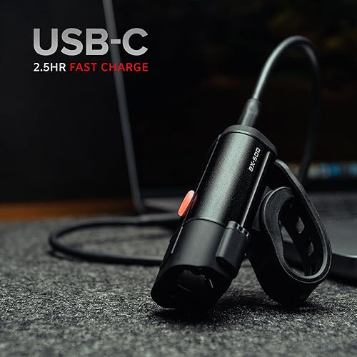Miniatura 5 de BX-500 Powerful USB-C Bike Lights Front & Back  New 500 Lumens LED - Bicycle Headlight & Taillight Set  USBC Rechargeable  Waterproof - Safety for