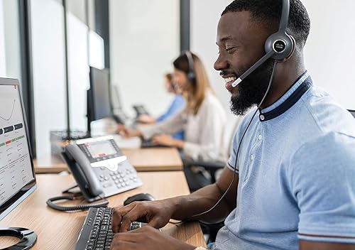 Miniatura 2 de CISCO Headset 532, auriculares de desconexión rápida con cable dual en la oreja con adaptador USB-C, carbón, garantía de responsabilidad limitada de