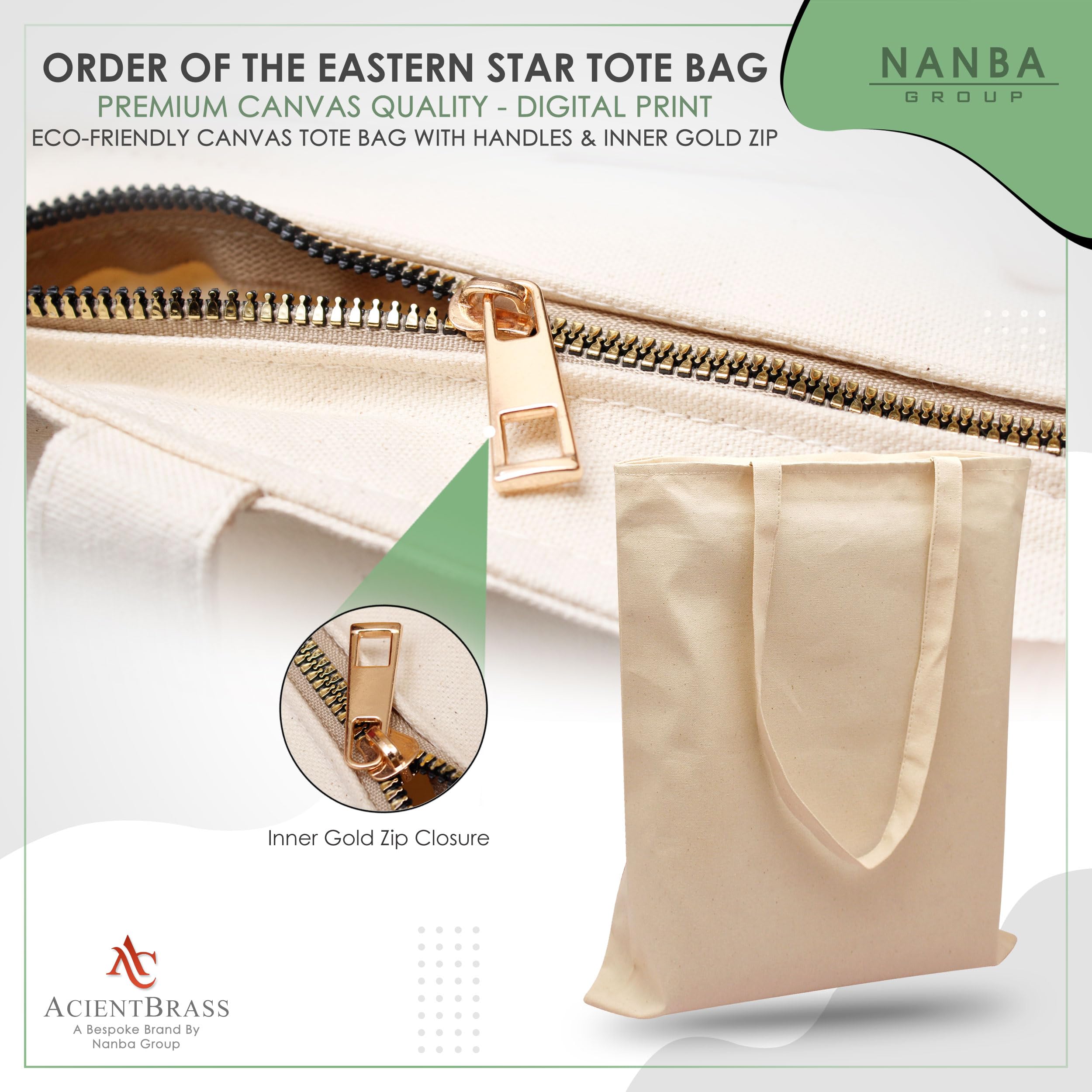 ACIENTBRASS OES & Masonic Canvas Tote Bags - Multiple Designs