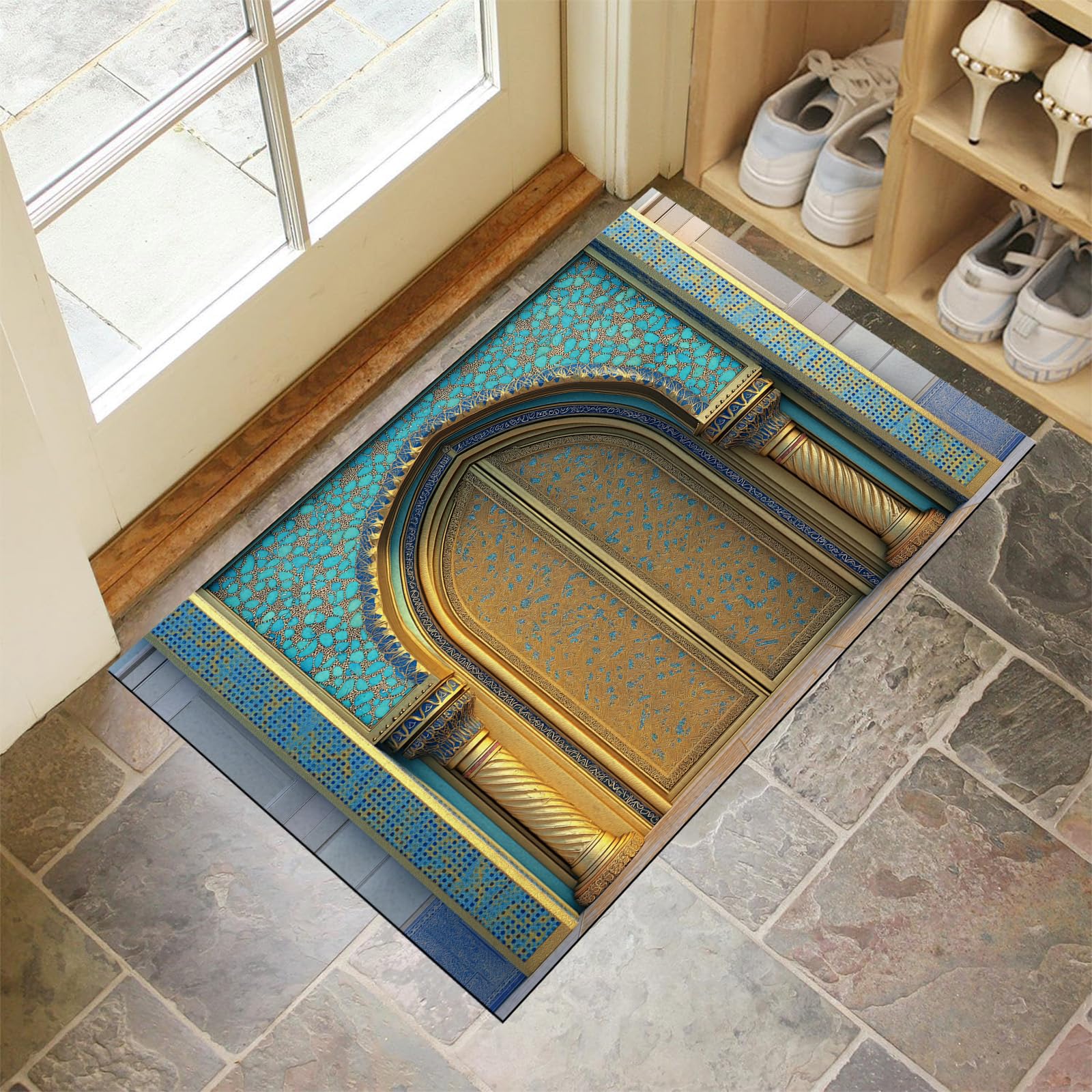 Tapis de porte pour couloir contre la saleté paillasson résistant 80x120