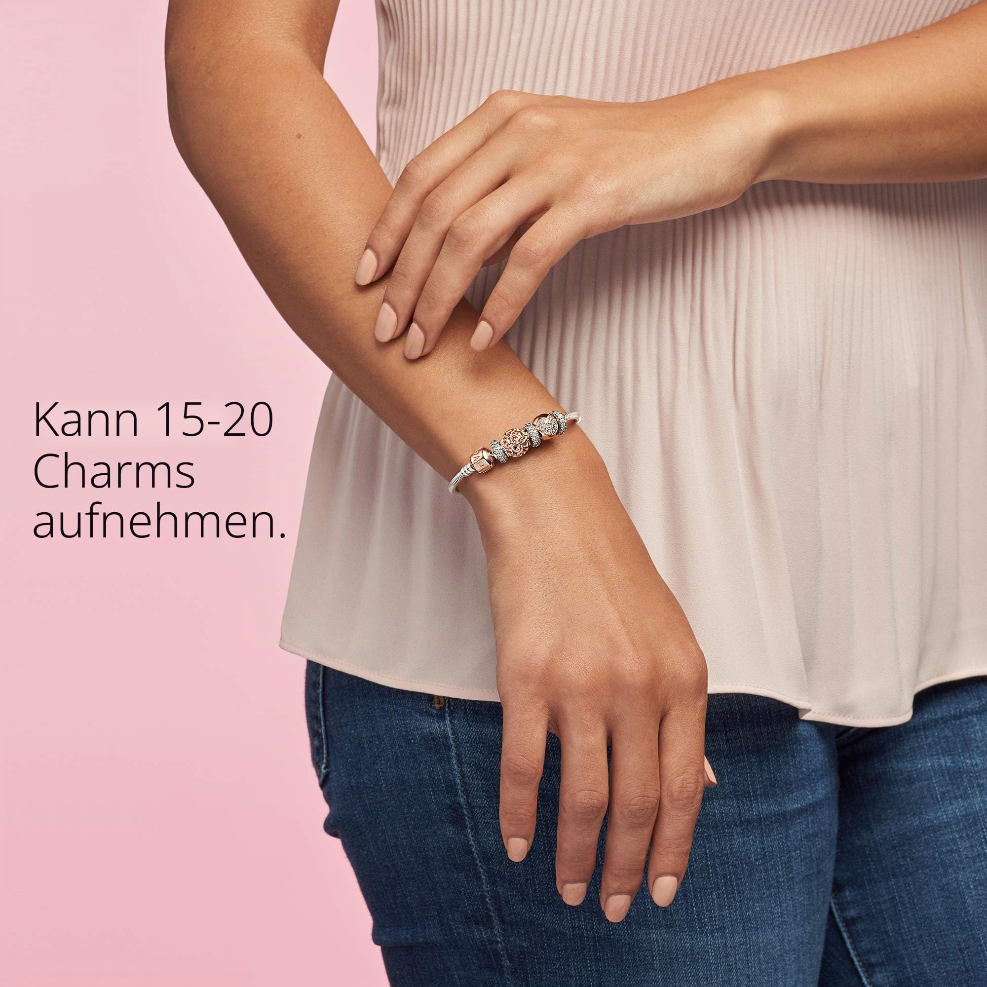 Pandora Icons Schlangenketten-Armband mit 14-karätig vergoldetem Verschluss
