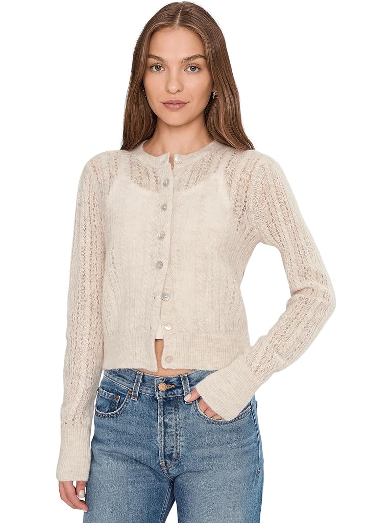 White Madewell Alpaca Pointelle Leland Cardigan