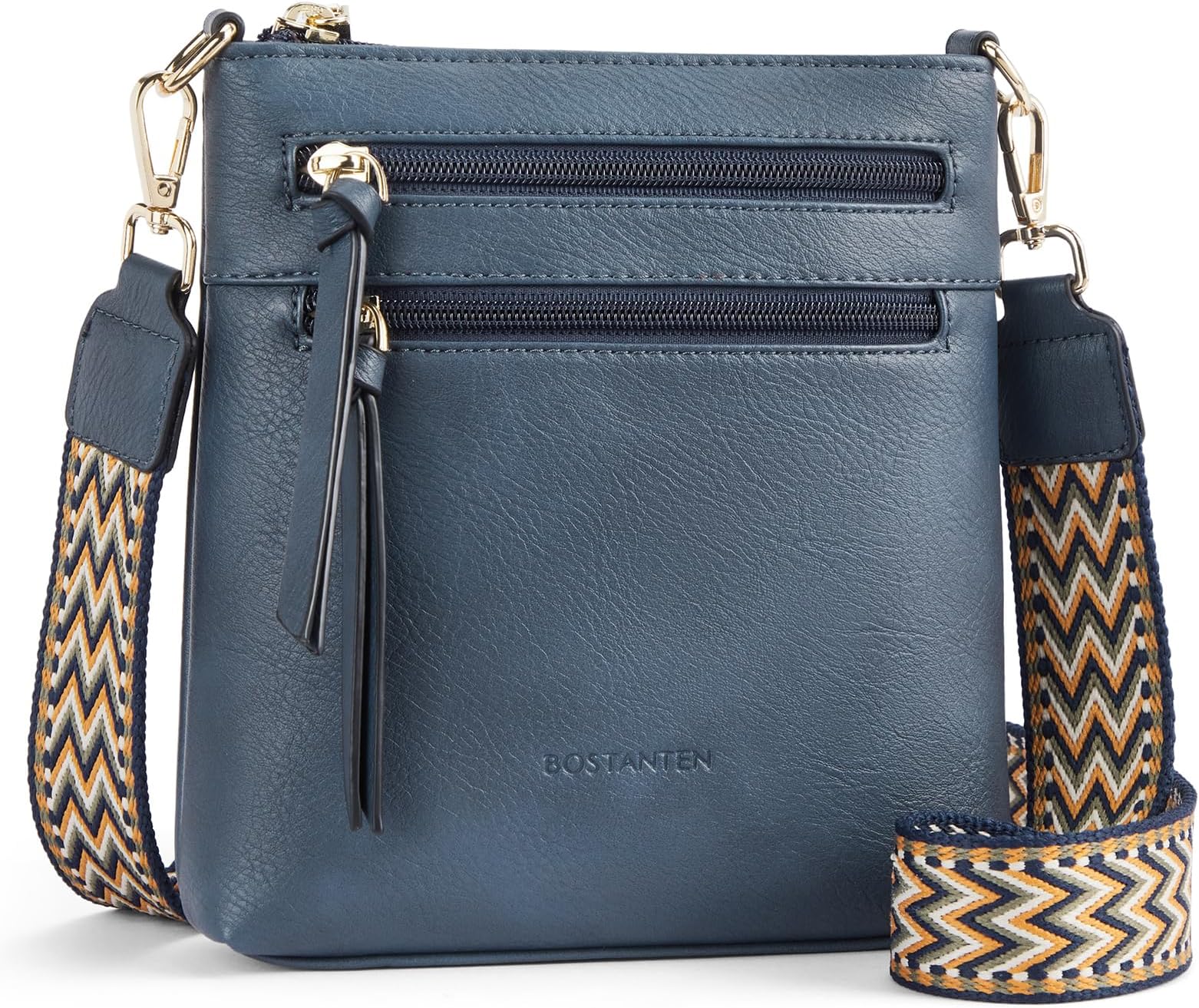 BOSTANTENCrossbody Bags Purses for Women Trendy Soft Leather Shoulder Handbags with Adjustable Strap Zipper Pocket