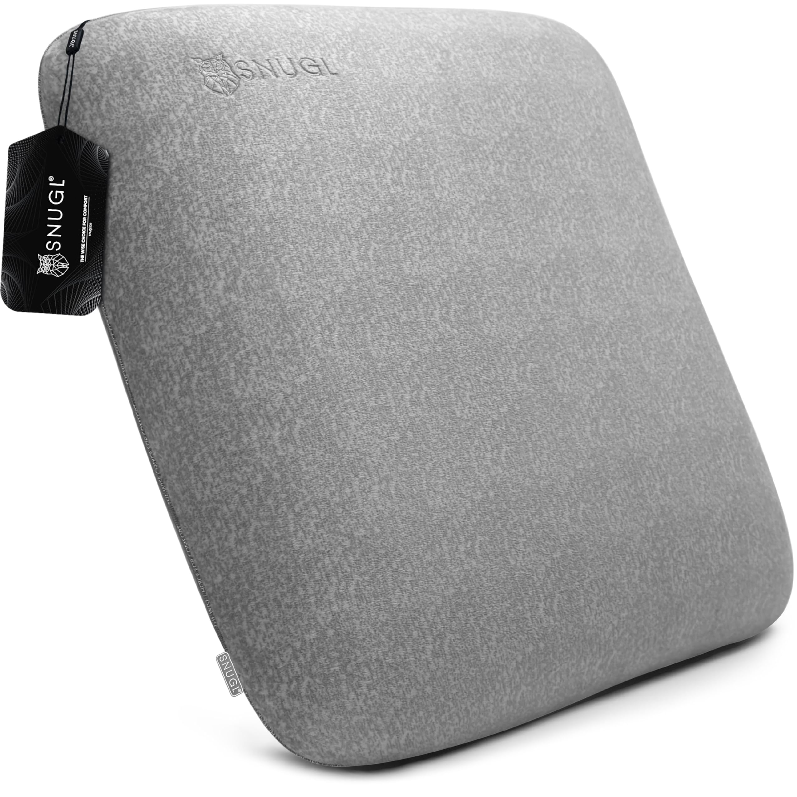 SNUGL Sofa Cushions 45cm x 45cm – Cushions with Covers Included – Memory Foam Sofa Pillows – Velvet Cushion – Hypoallergenic Washable Cover (Cloud Grey – 1 Cushion) — image 1