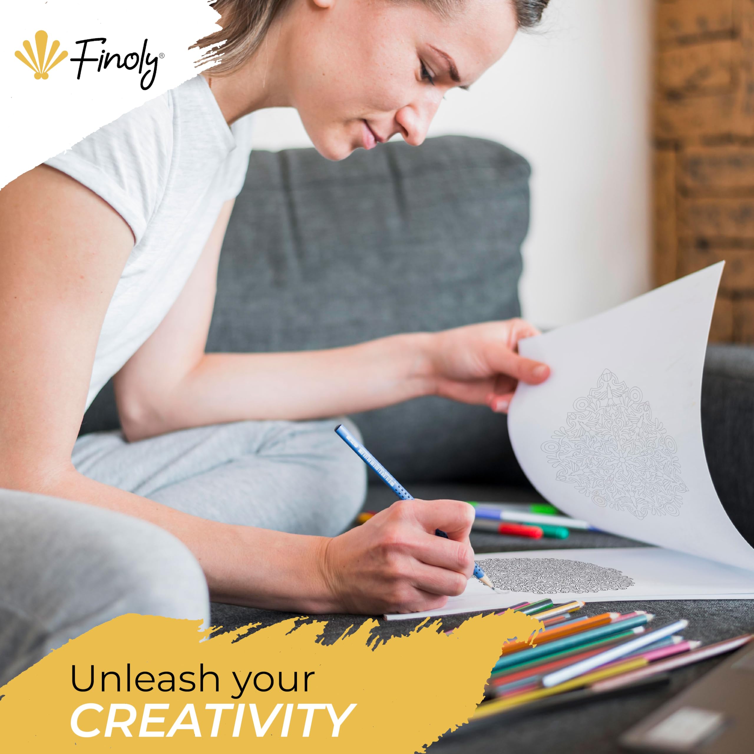 Finoly Mandala Colouring Books for Adults Reduces Stress, Day VOL 2 - Image 3