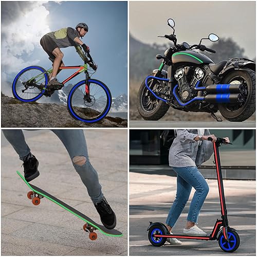 Vista 18 de White Reflective Tape 0.4 Inch x 33 FT Fluorescent Tape Waterproof for Outdoor DOT Auto Stickers for Bikes,Bicycles,Helmets,Trailers