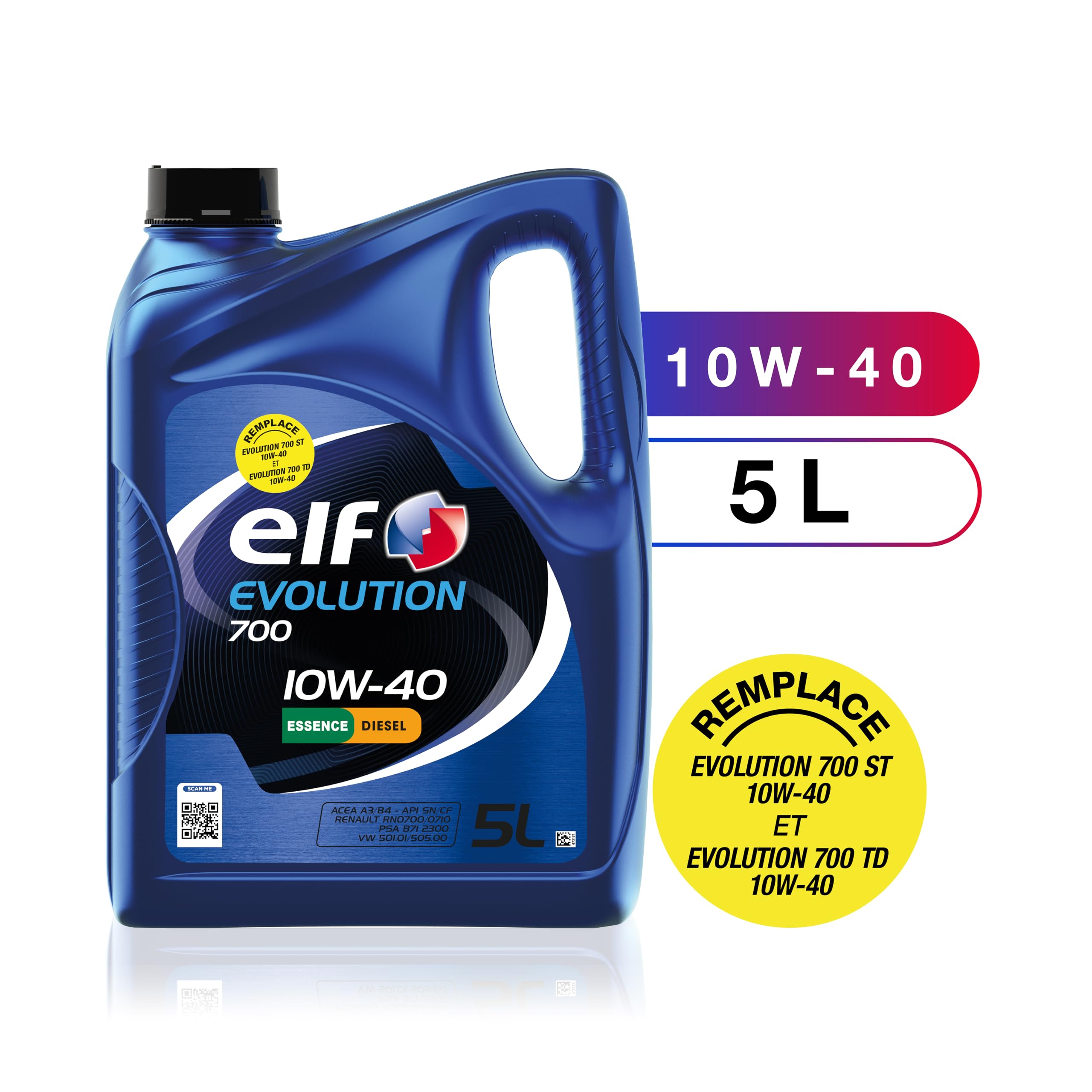 Olio motore - ELF - Evolution 700 10W-40 - 5L