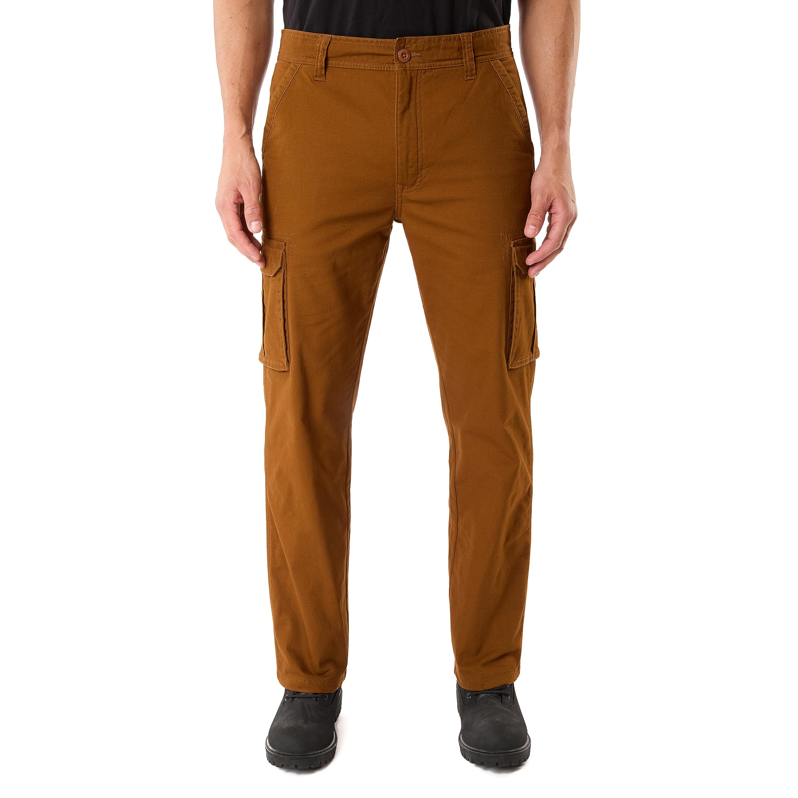 Smith's Workwear Men's Stretch Fleece-Lined Canvas Cargo Pant