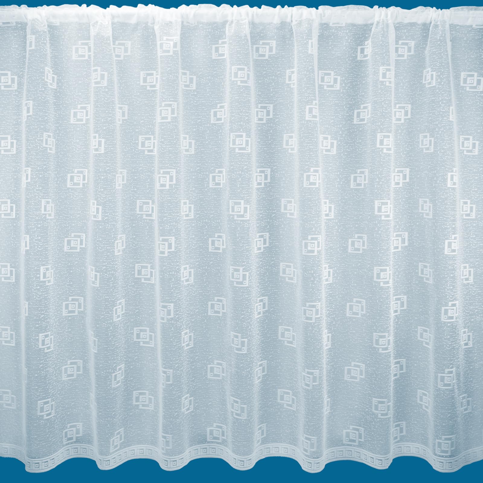 Netcurtainsuk White Gemina Square Net Curtain Slot Top Sold By The Metre (42" (107Cm))